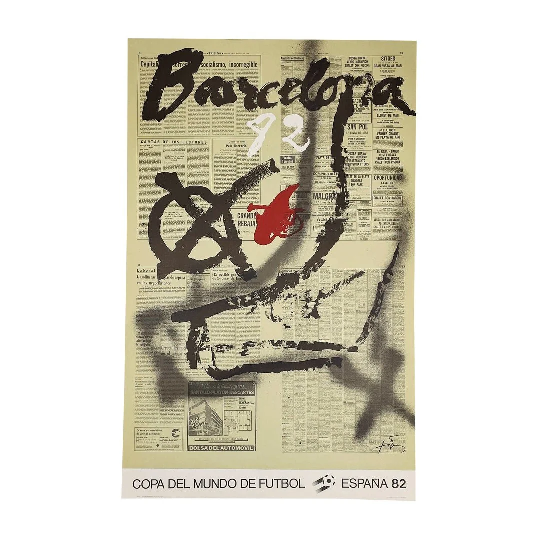 1982 Barcelona Copa Del Mundo De Futbol Espana Original Print