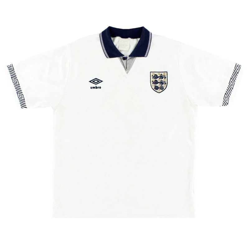 1990-92 England Umbro Home Shirt L