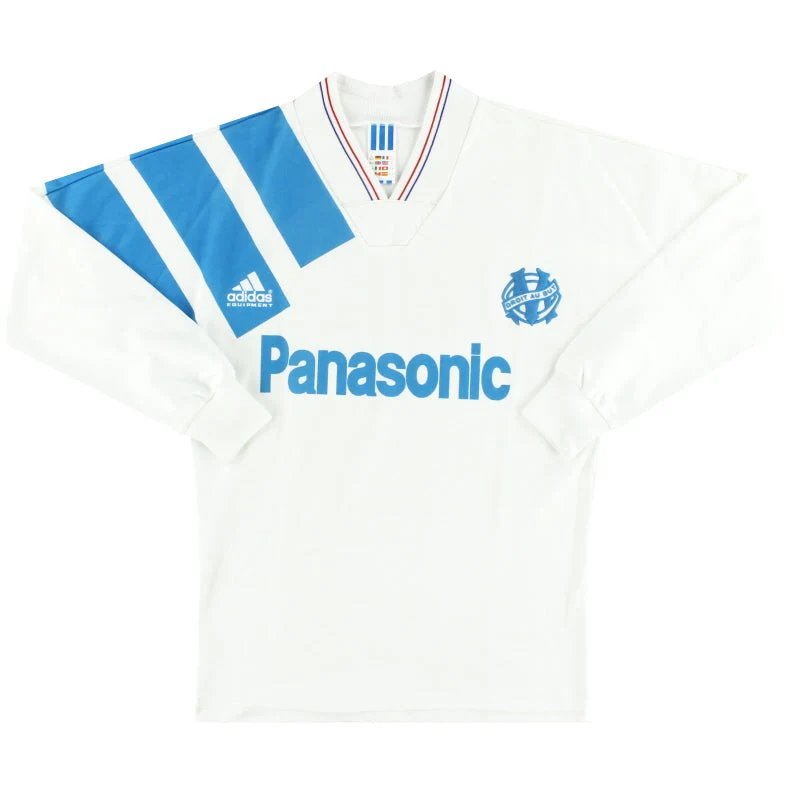 1991-92 Olympique Marseille adidas Home Shirt L/S