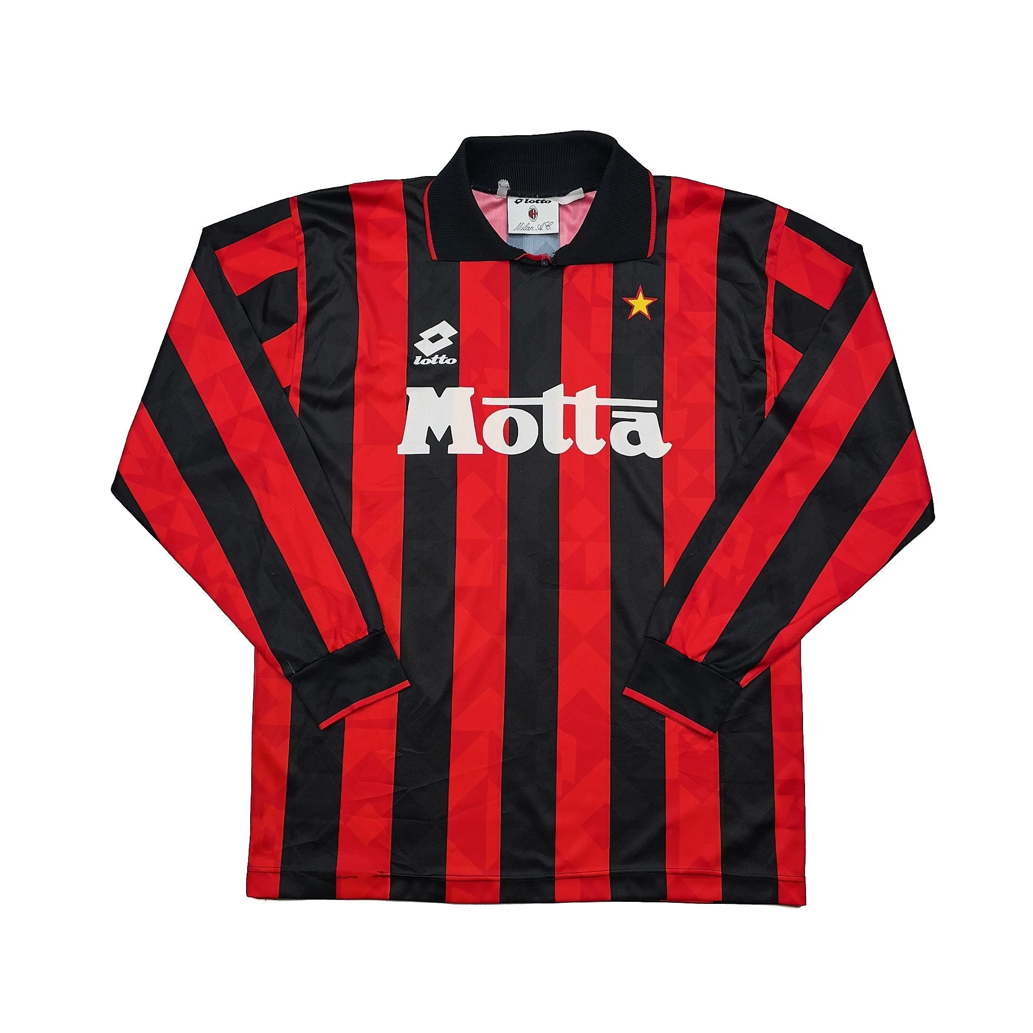 1993/94 AC Milan Savicevic #10 *BNWT* L/S Home Shirt (M) Lotto - Image 2