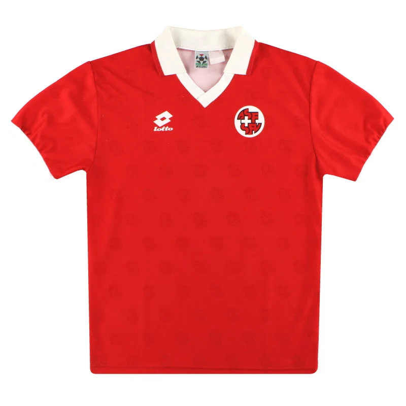 1994-96 Switzerland Lotto 'Signed' Home Shirt XS