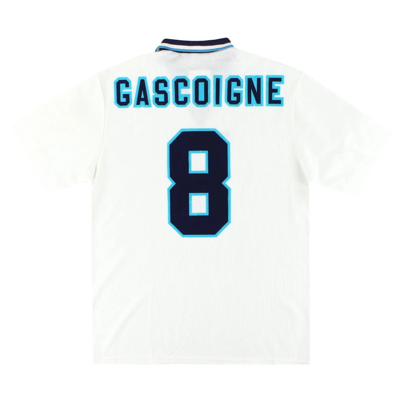 1995-97 England Umbro Home Shirt Gascoigne #8 XL