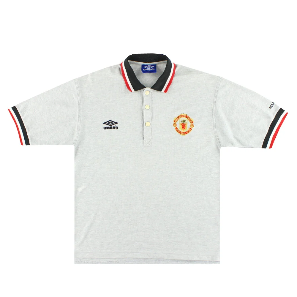 1996-97 Manchester United Umbro Polo Shirt M