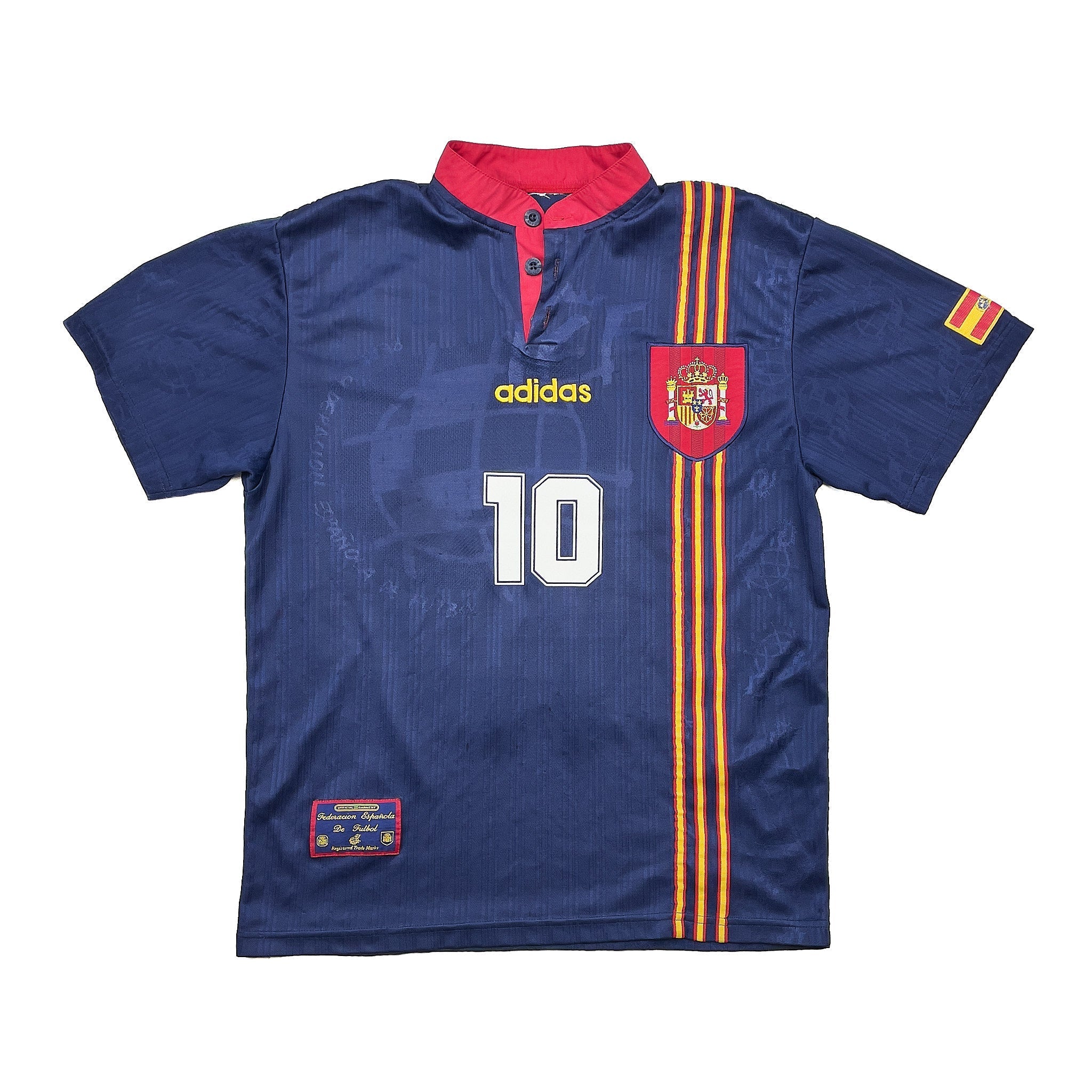 1996/98 Spain Raul #10 Away Shirt (S) Adidas - Image 2