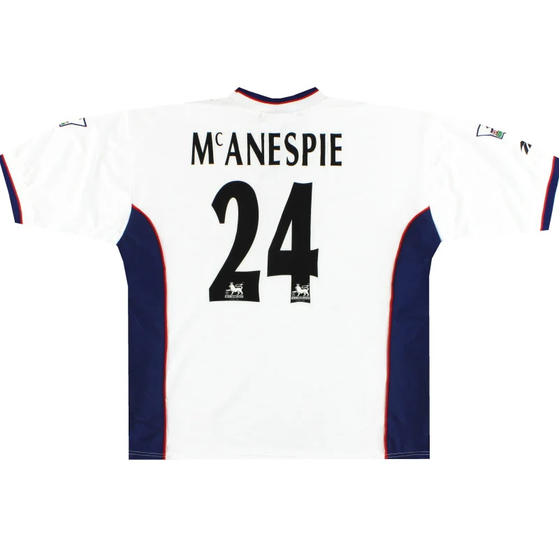 1997-98 Bolton Reebok Match Issue Home Shirt McAnespie #24 XL