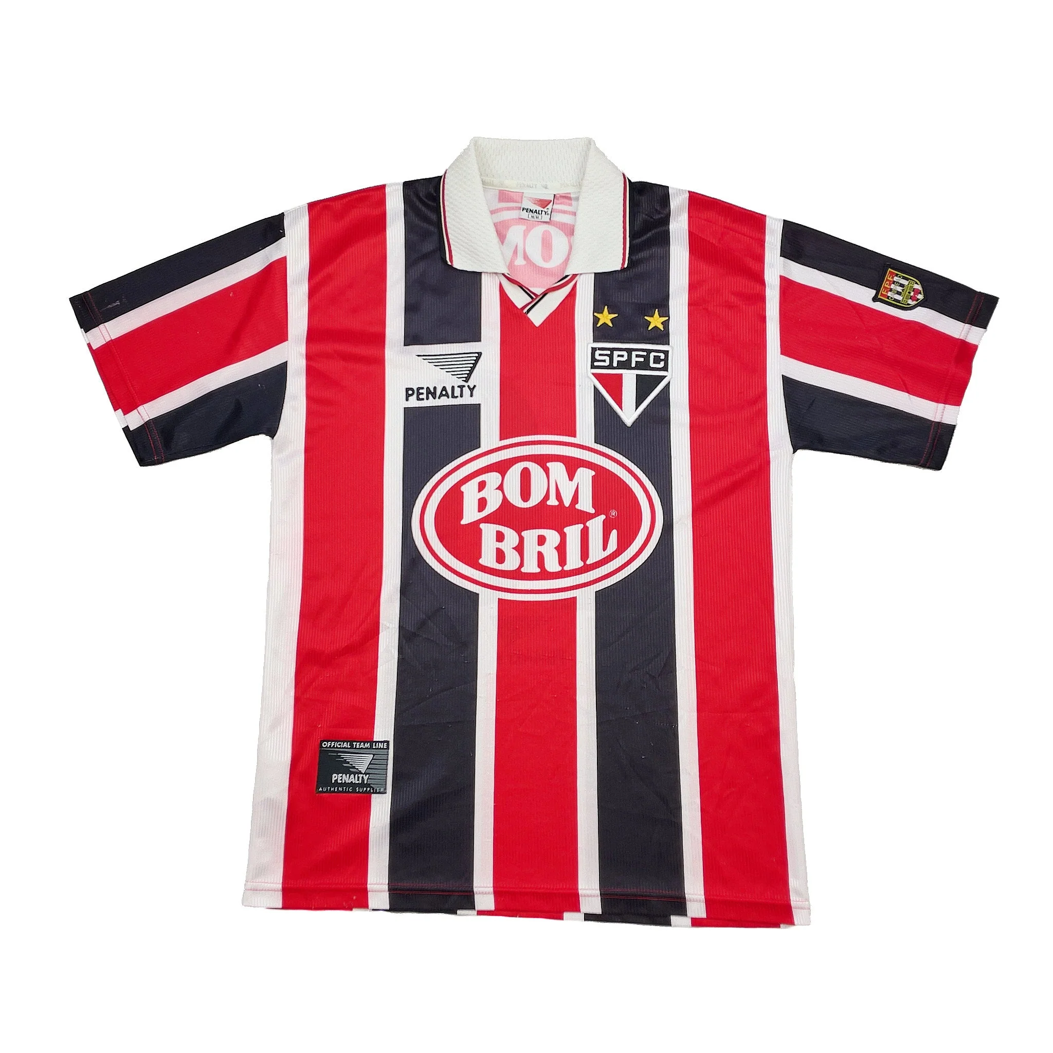 1997/99 Sao Paulo #10 Home Shirt (M) Penalty - Image 4