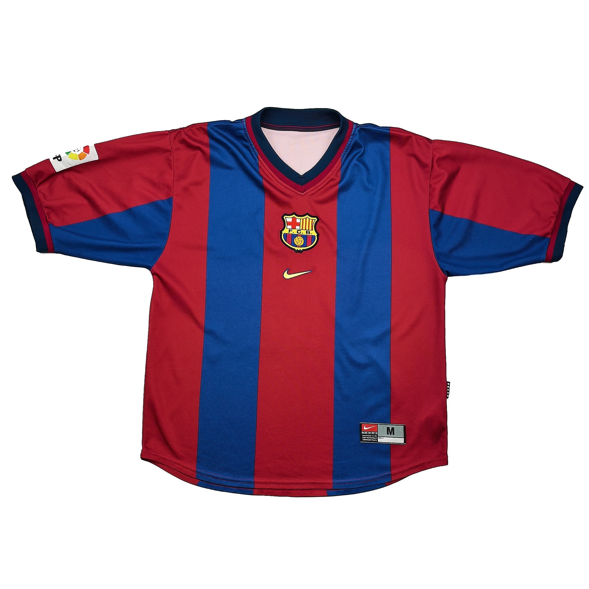 1998/00 Barcelona Rivaldo #11 Home Shirt (M) Nike - Image 2