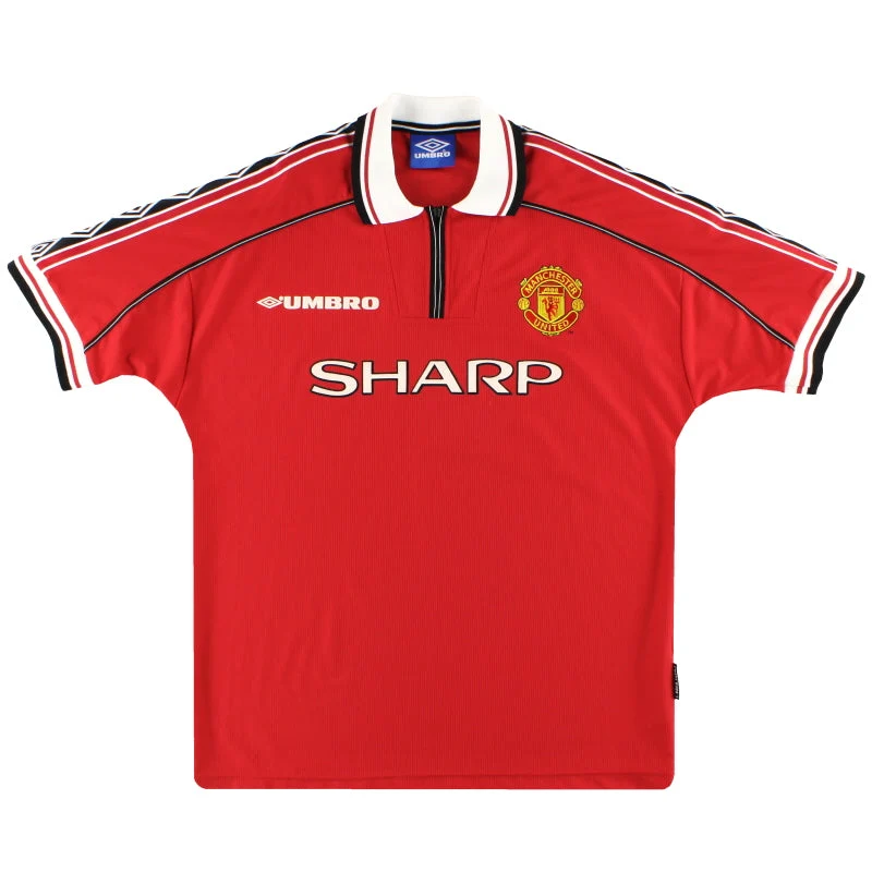 1998-00 Manchester United Umbro Home Shirt *Mint* L