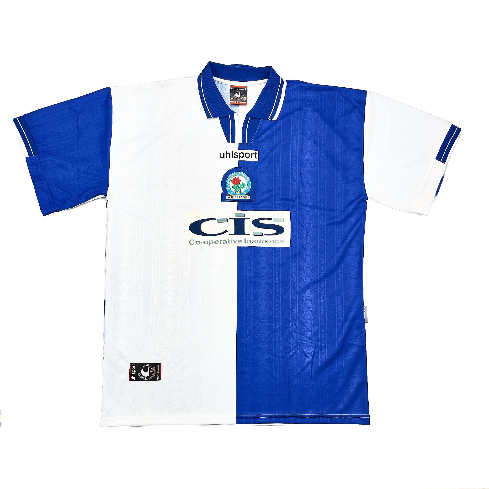 1998/99 Blackburn Rovers Sutton #9 Home Shirt (XL) Uhlsport - Image 2