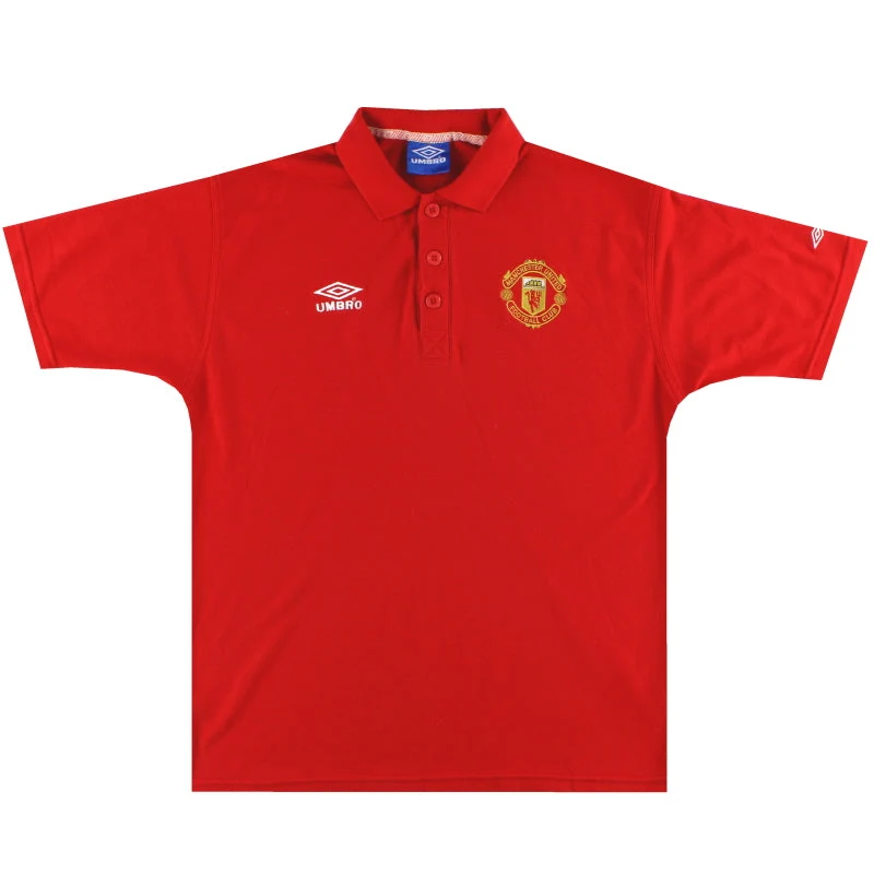 1998-99 Manchester United Umbro Polo Shirt XL