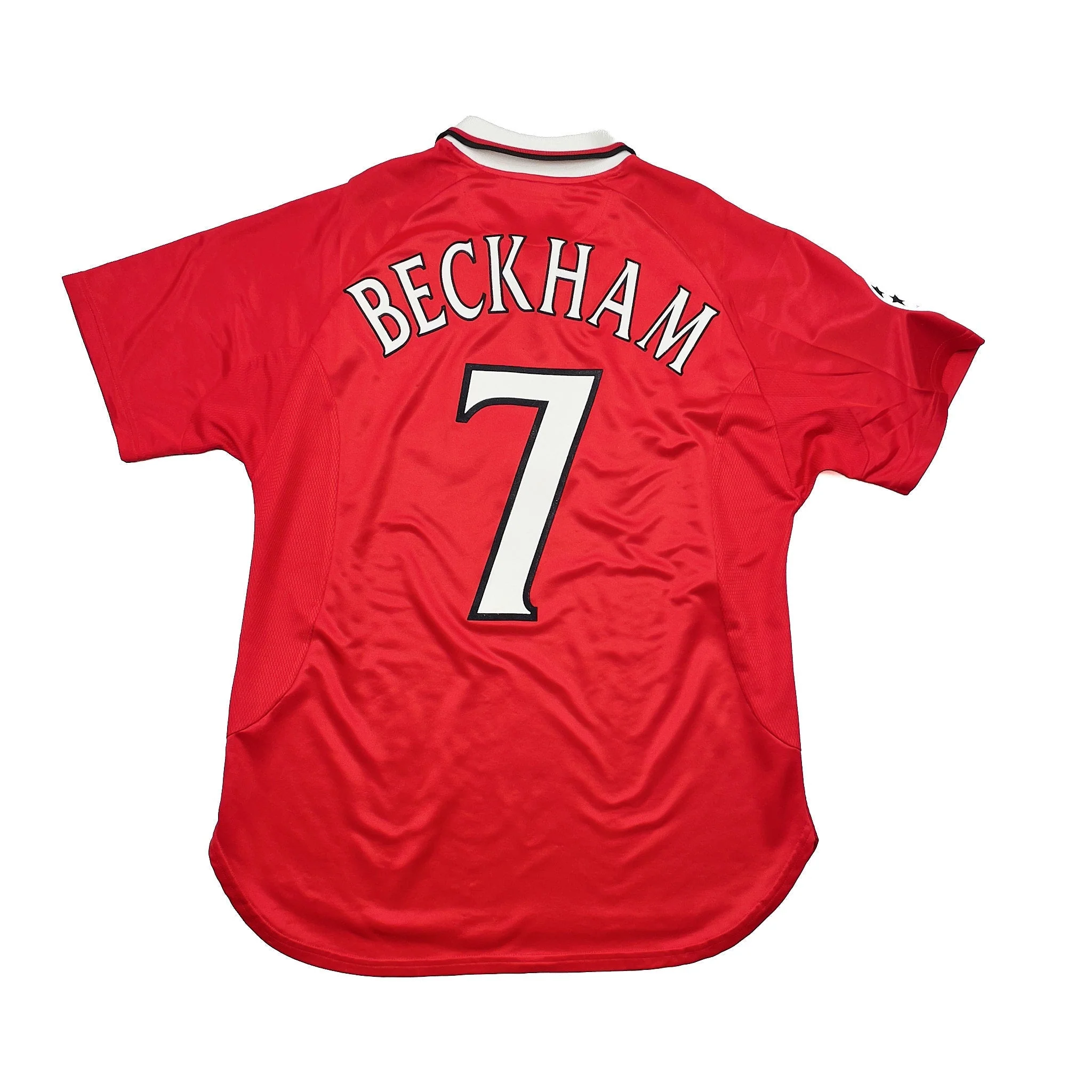 1999/00 Manchester United Beckham #7 'C/L Winners' Home Shirt (L) Umbro - Image 3