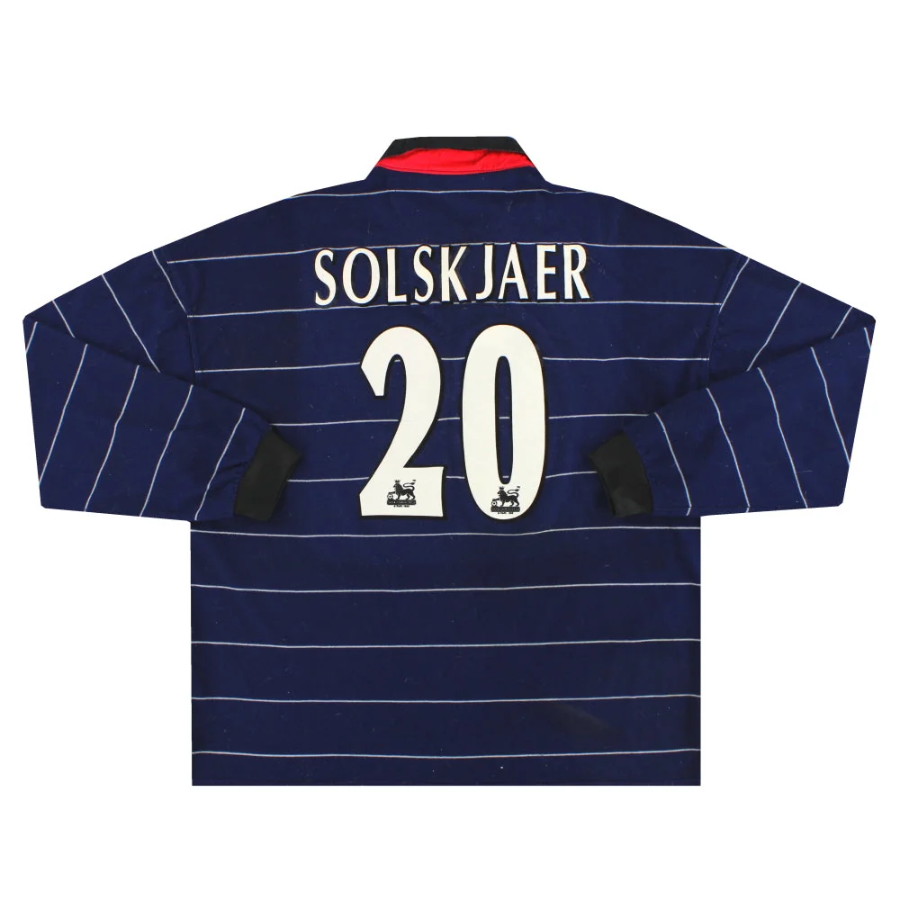 1999-00 Manchester United Umbro Away Shirt Solskjaer #20 L/S XXL