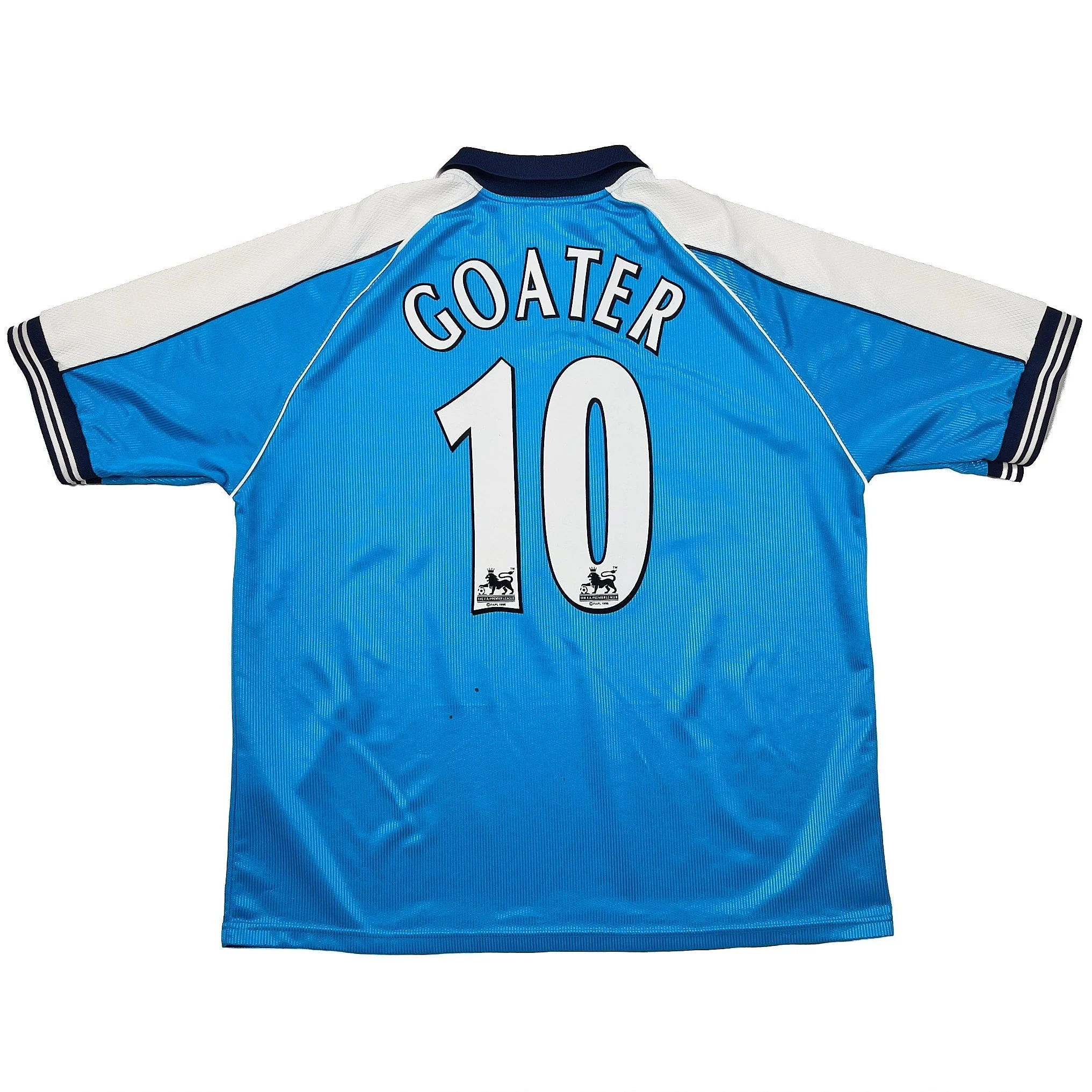 1999/01 Manchester City Goater #10 Home Shirt (L) Le Coq
