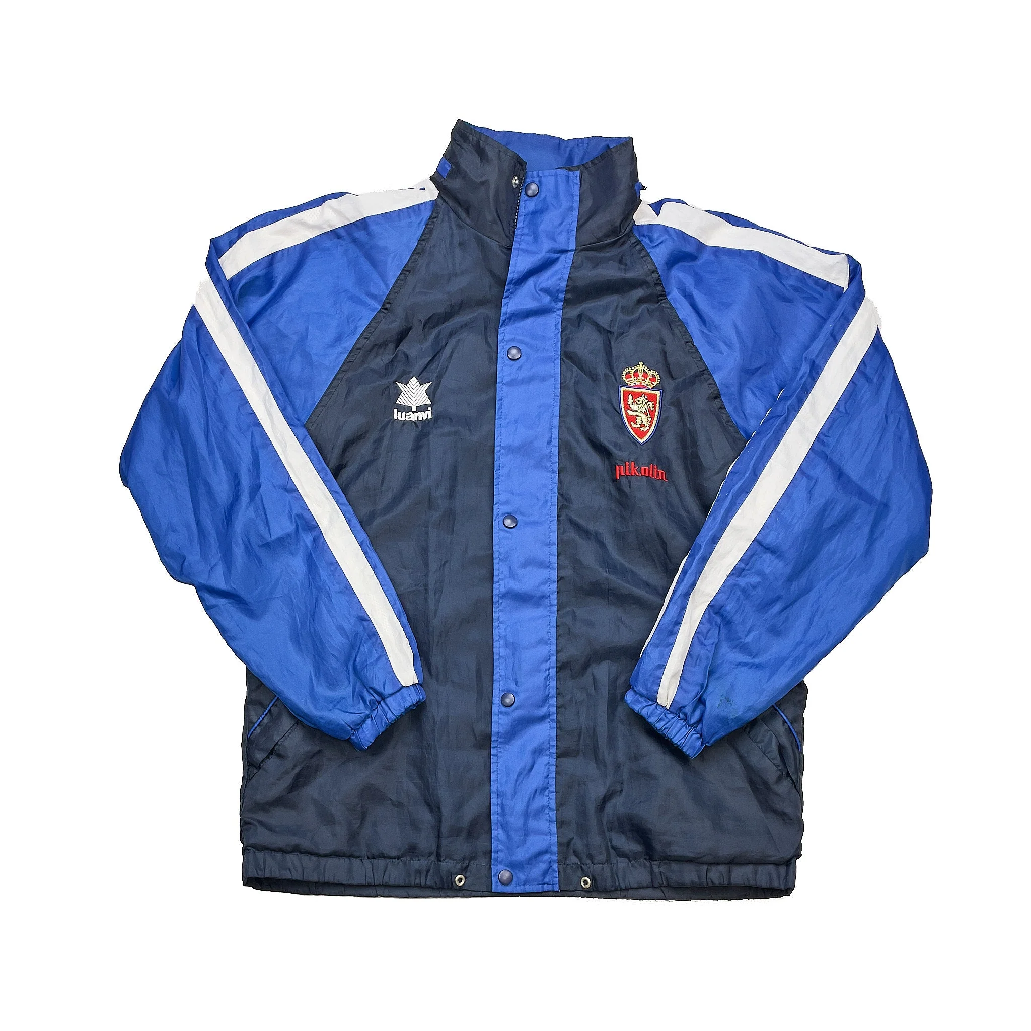 1999/01 Real Zaragoza Hooded Jacket (L) Luanvi - Image 3