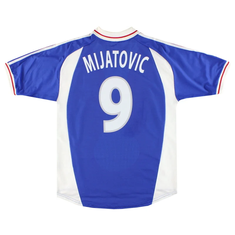 2000-01 Yugoslavia adidas Home Shirt Mijatovic #9 *Mint* M