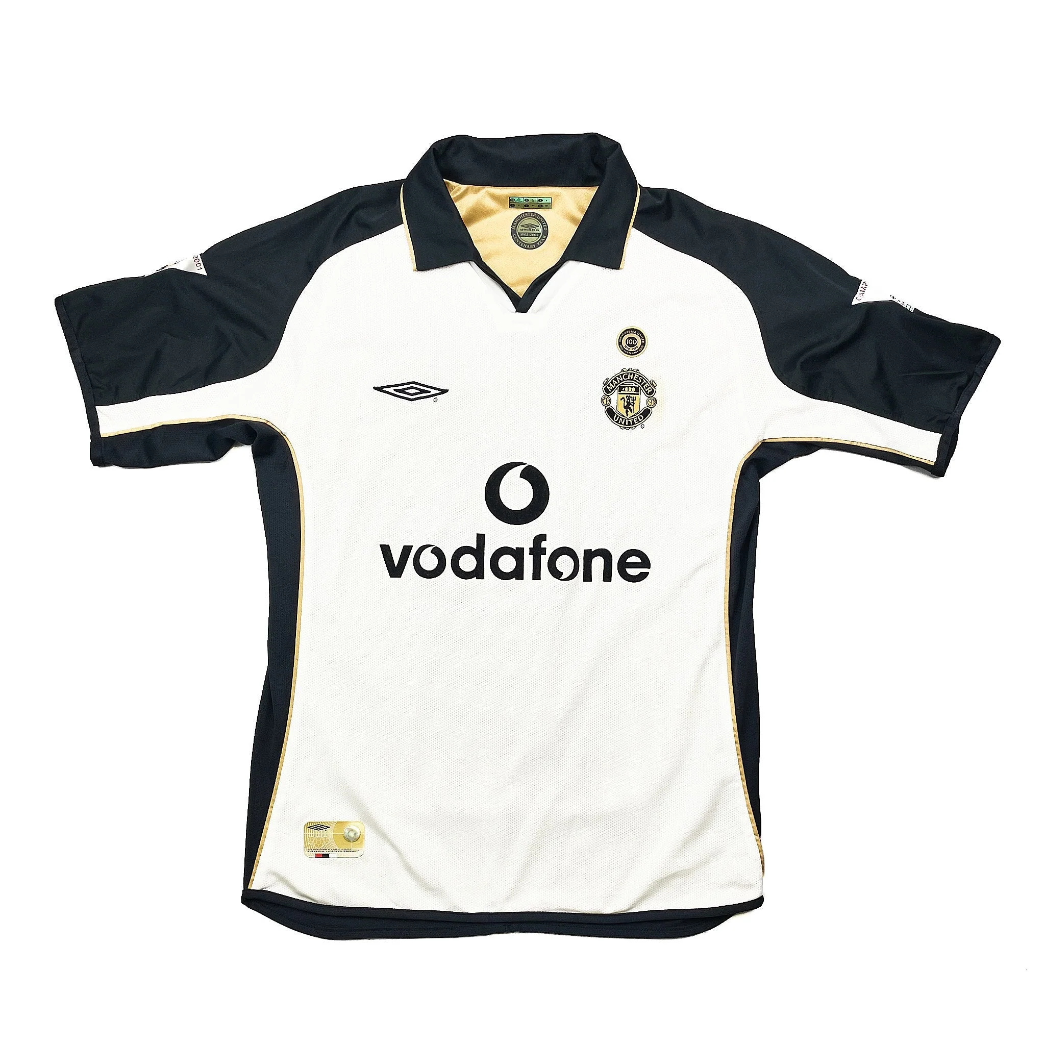 2001/02 Manchester United Beckham #7 *Centenary* Away/Third Shirt (M) Umbro - Image 2
