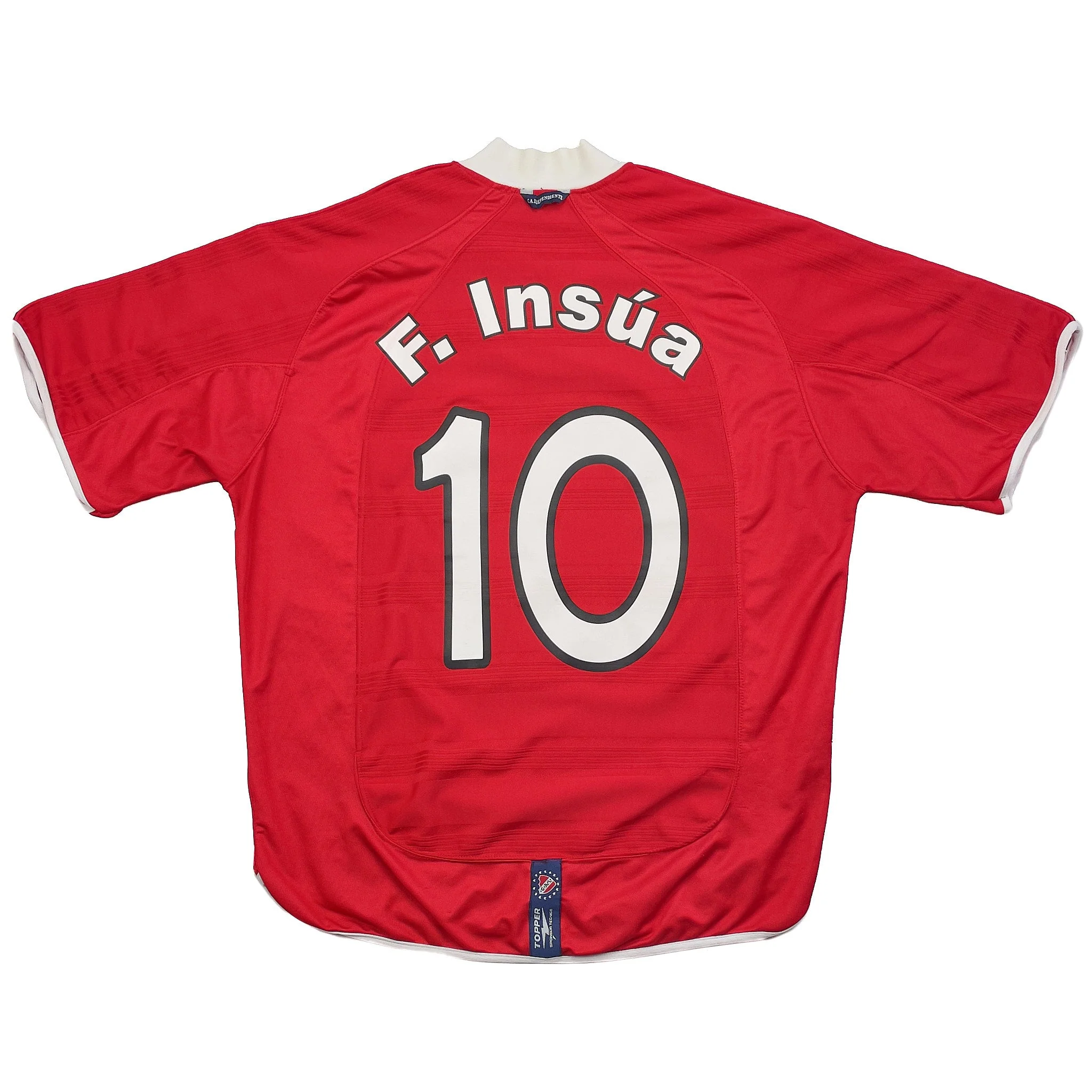 2002/03 Independiente F.Insua #10 Home Shirt (M) Topper