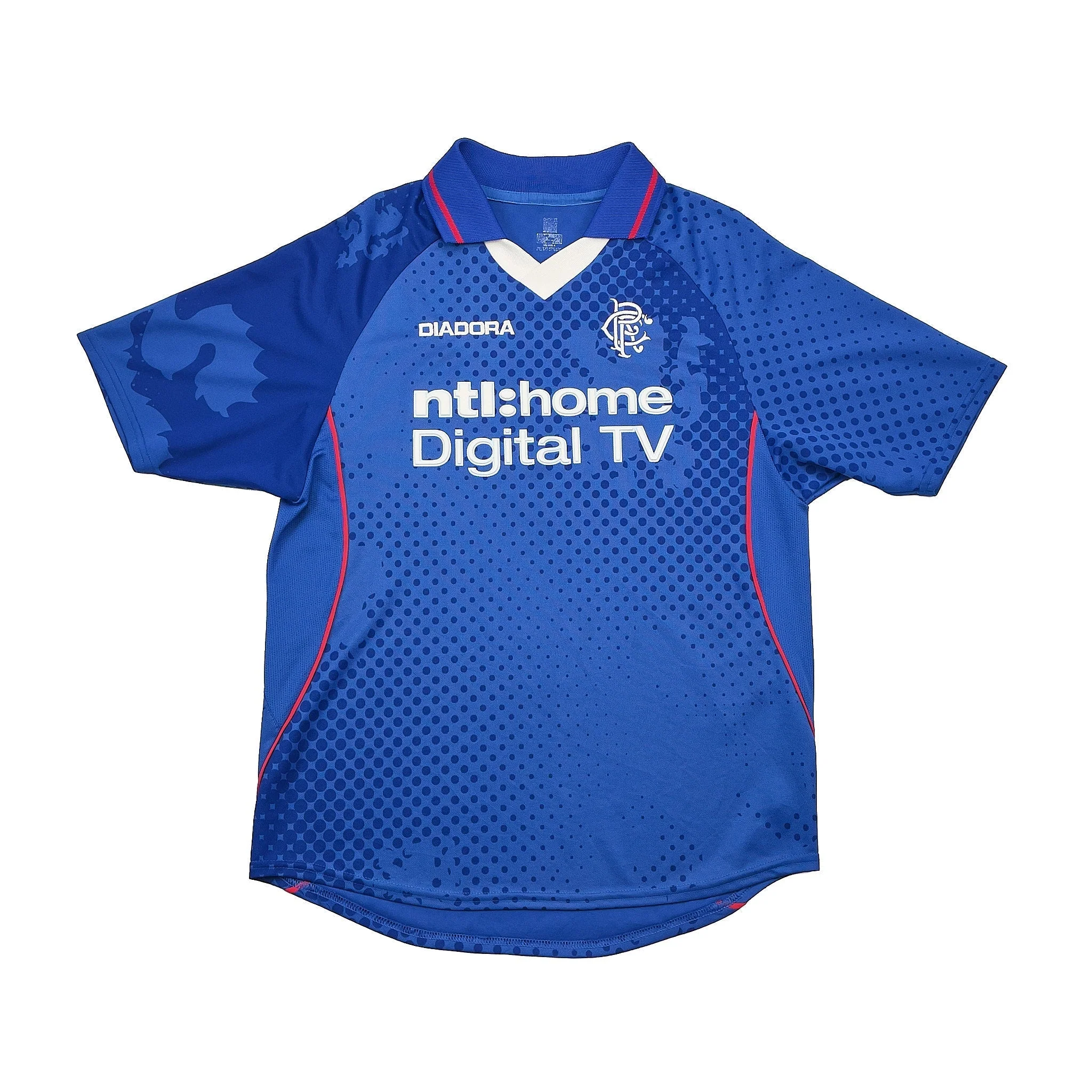 2002/03 Rangers Caniggia #7 Home Shirt (S) Diadora - Image 2