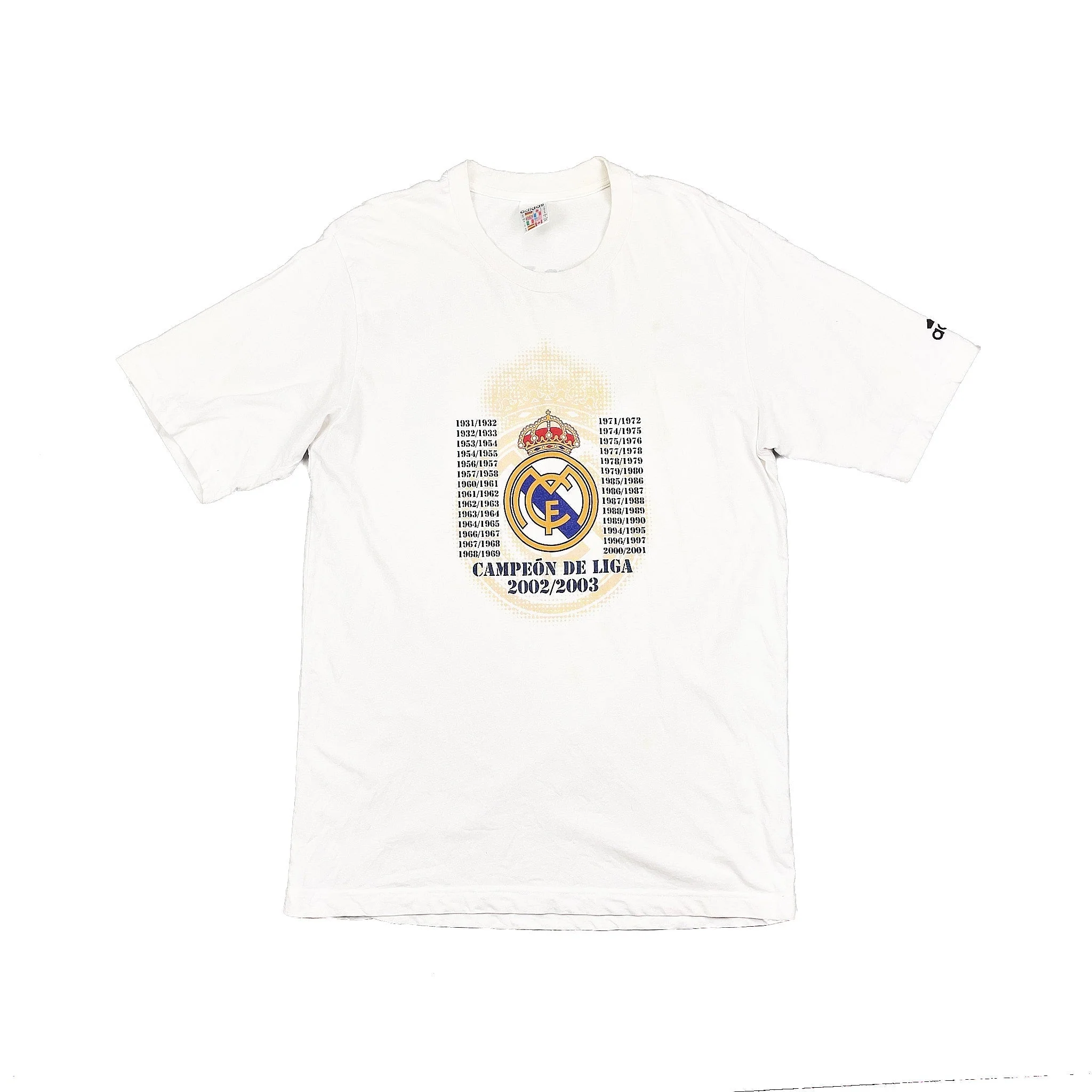 2002/03 Real Madrid '29 Champions' T-Shirt (S) Adidas