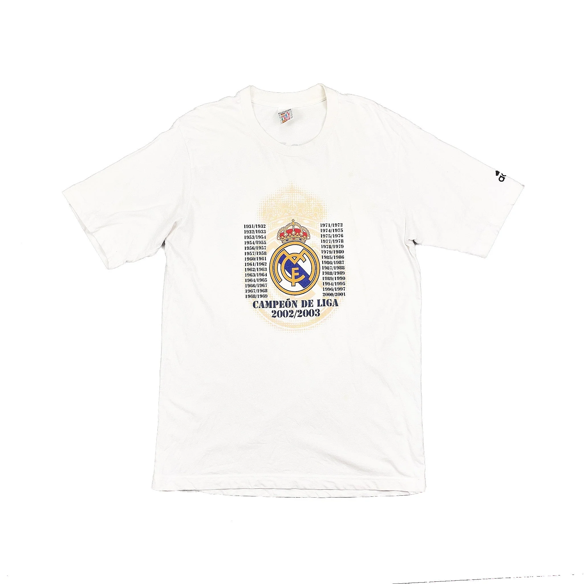 2002/03 Real Madrid '29 Champions' T-Shirt (S) Adidas - Image 3