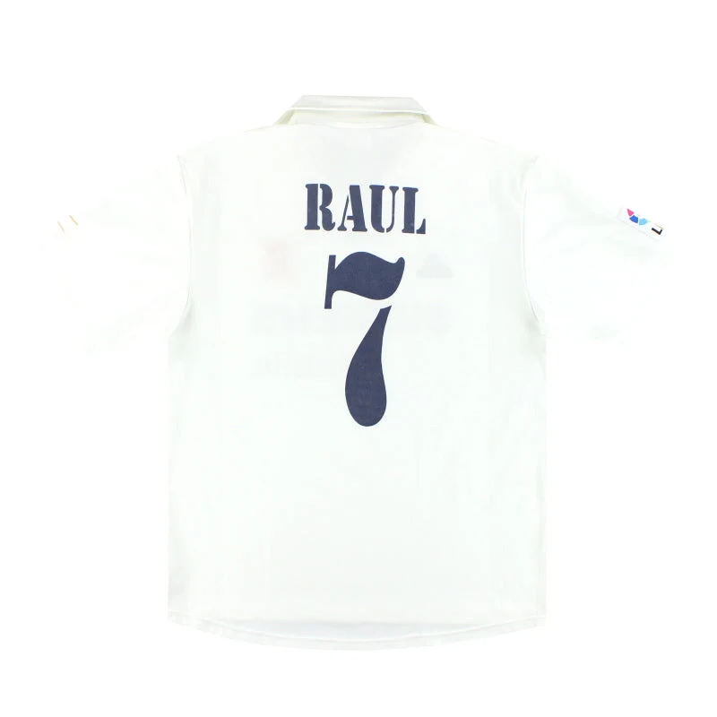 2002-03 Real Madrid adidas Centenary Home Shirt Raul #7 L