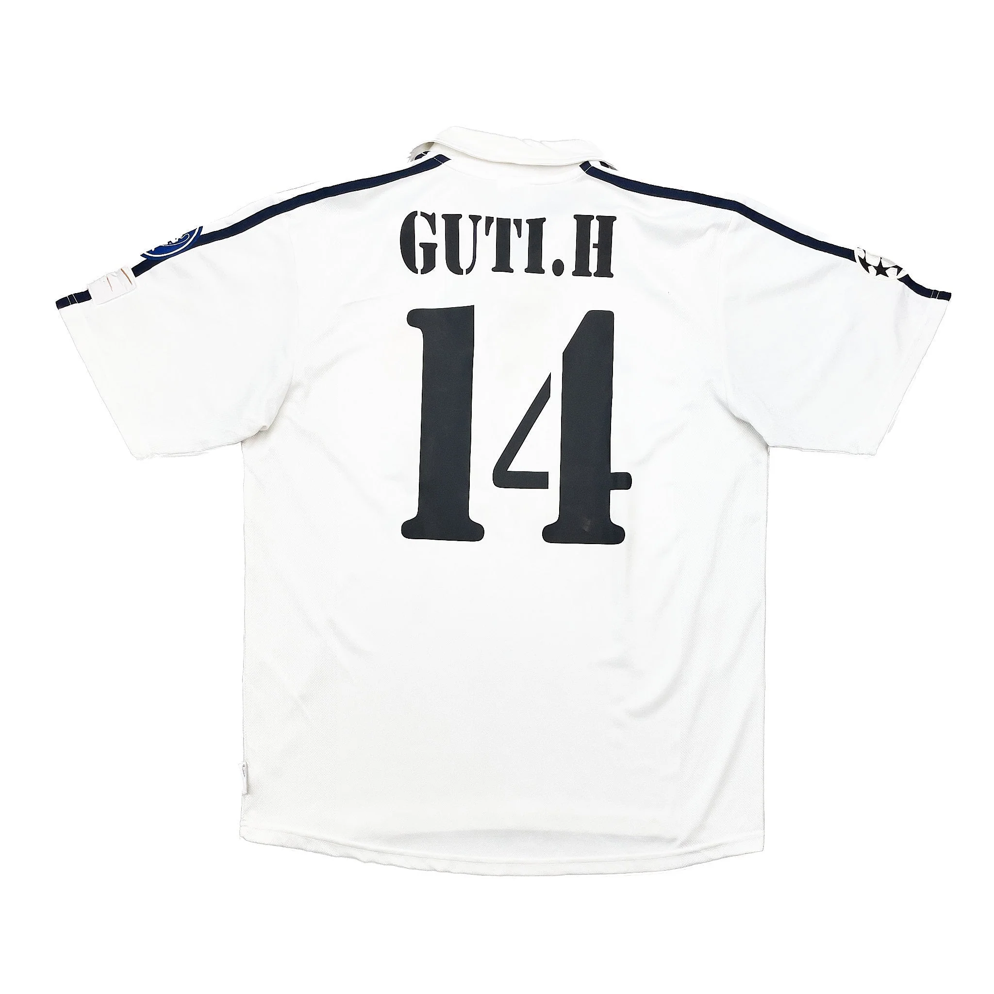 2002/03 Real Madrid Guti Haz #14 C/L Centenary Home Shirt (M) Adidas
