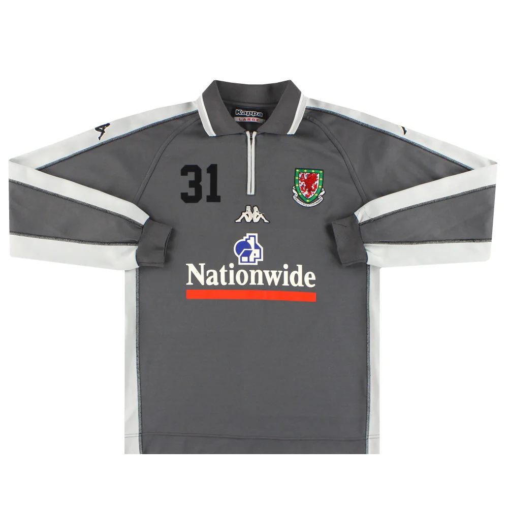 2002-03 Wales Kappa Player Issue 1/4 Zip Sweatshirt L