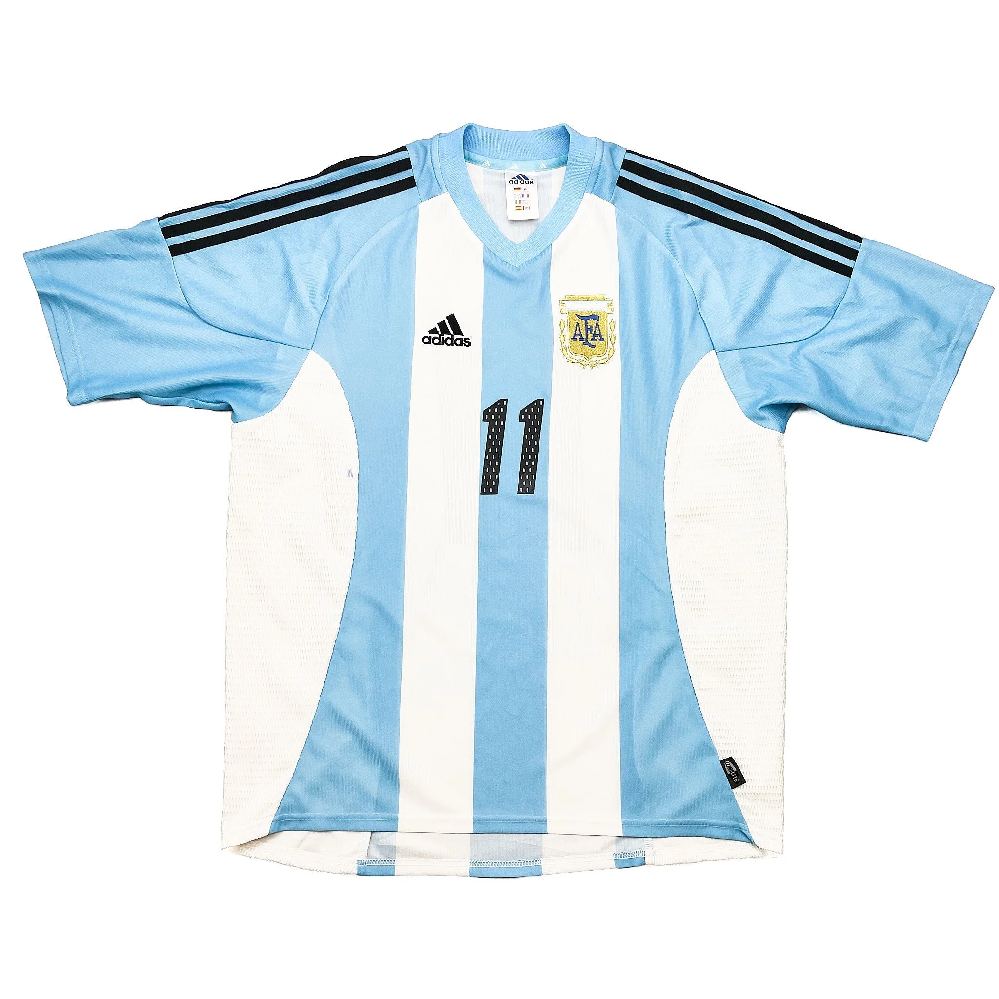 2002/04 Argentina Veron #11 Home Shirt (L) Adidas - Image 2