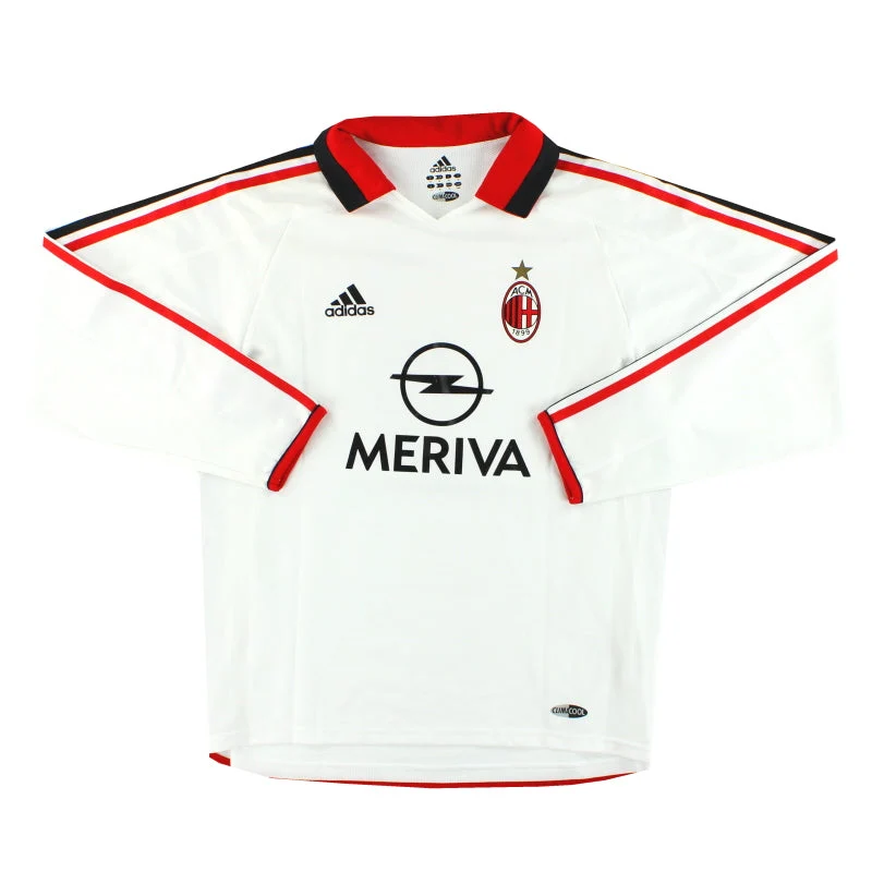 2003-04 AC Milan adidas Player Issue Away Shirt #3 L/S *As New* M