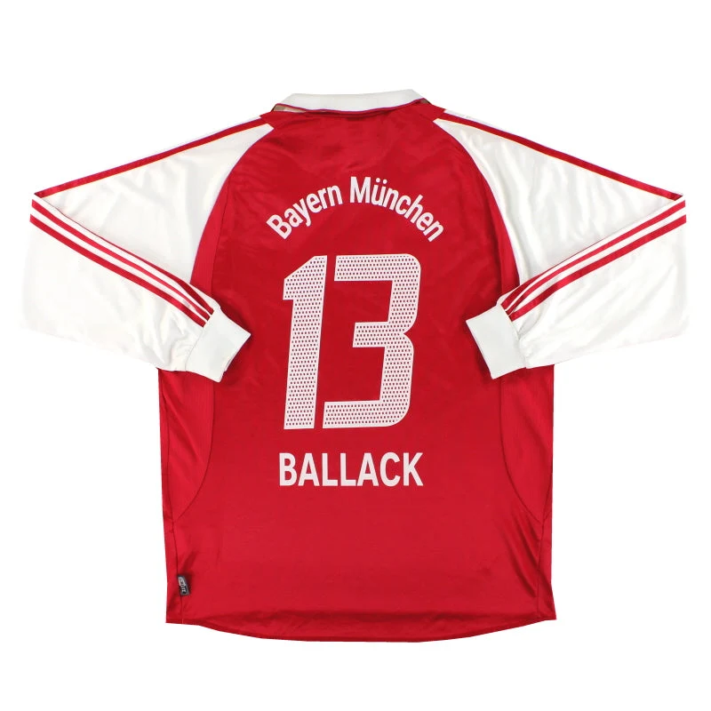 2003-04 Bayern Munich adidas Home Shirt Ballack #13 L/S XL