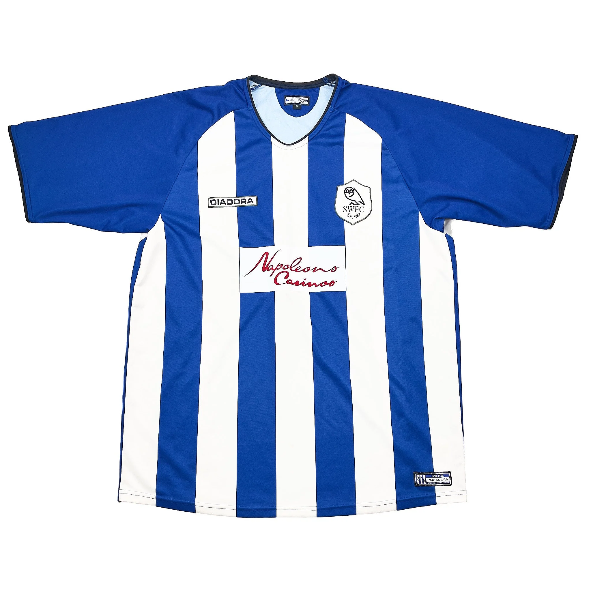 2003/05 Sheffield Wednesday Sibon #9 Home Shirt (XL) Diadora - Image 5