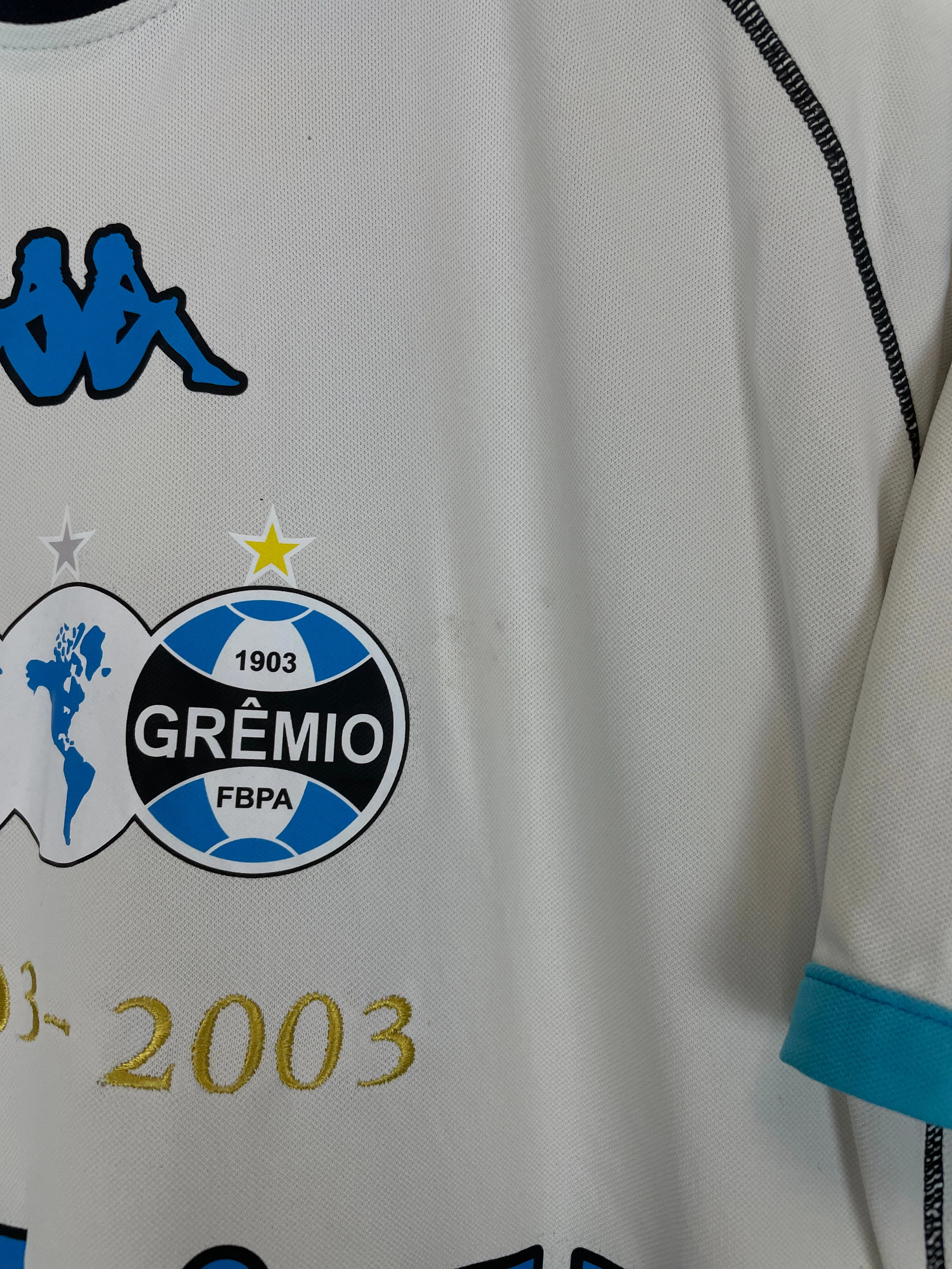 2003 Gremio #7 *Centenary* Away Shirt (M) Kappa - Image 3