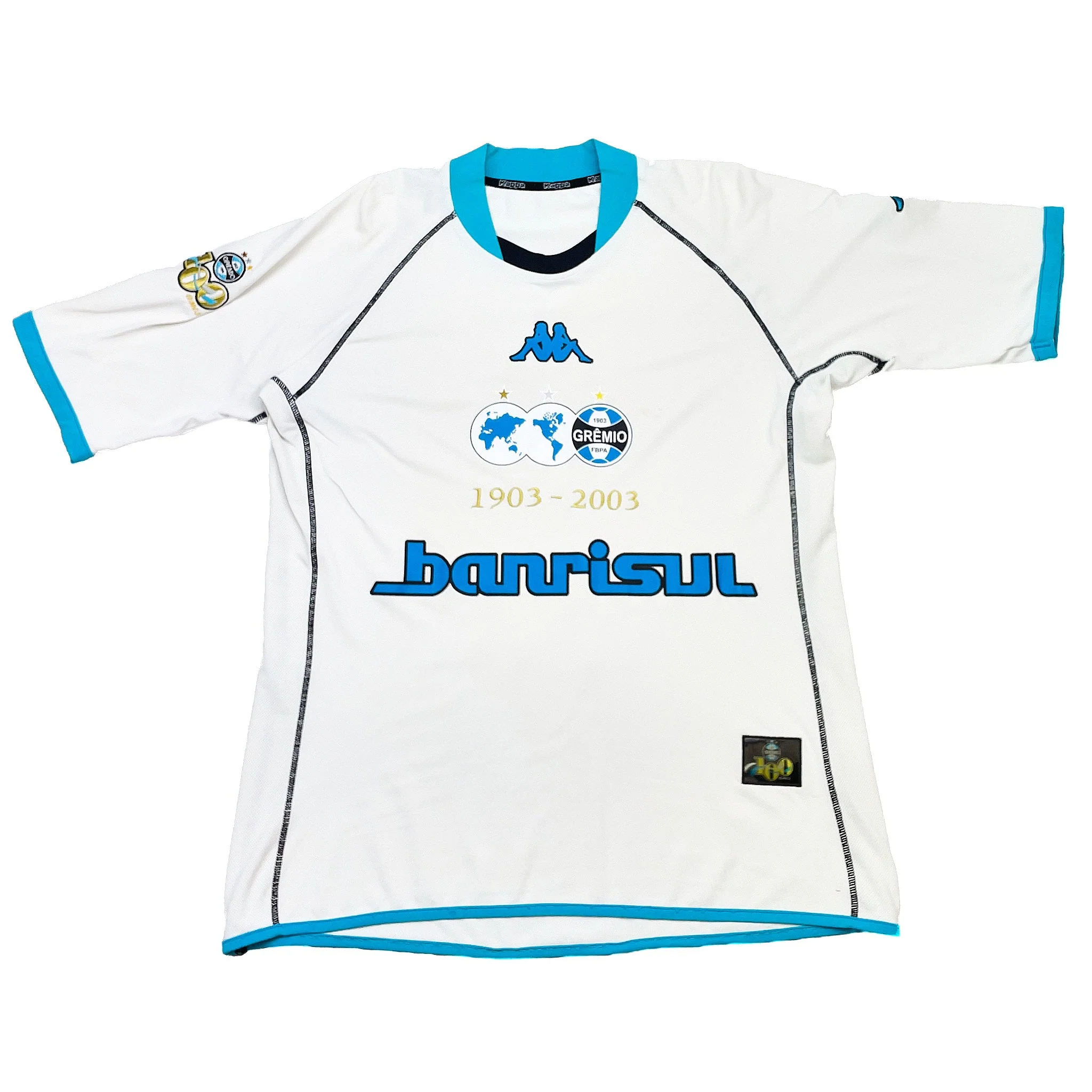 2003 Gremio #7 *Centenary* Away Shirt (M) Kappa - Image 4