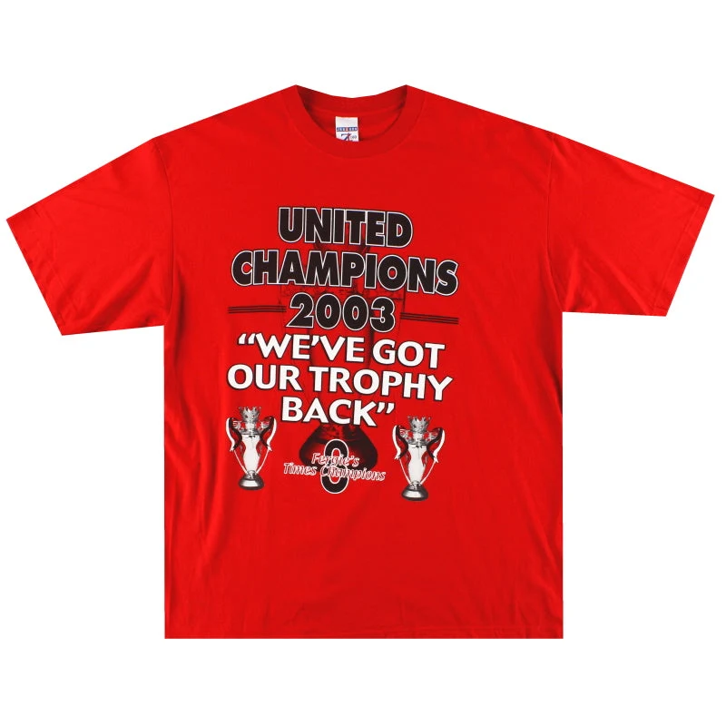 2003 Manchester United Champions Tee XL