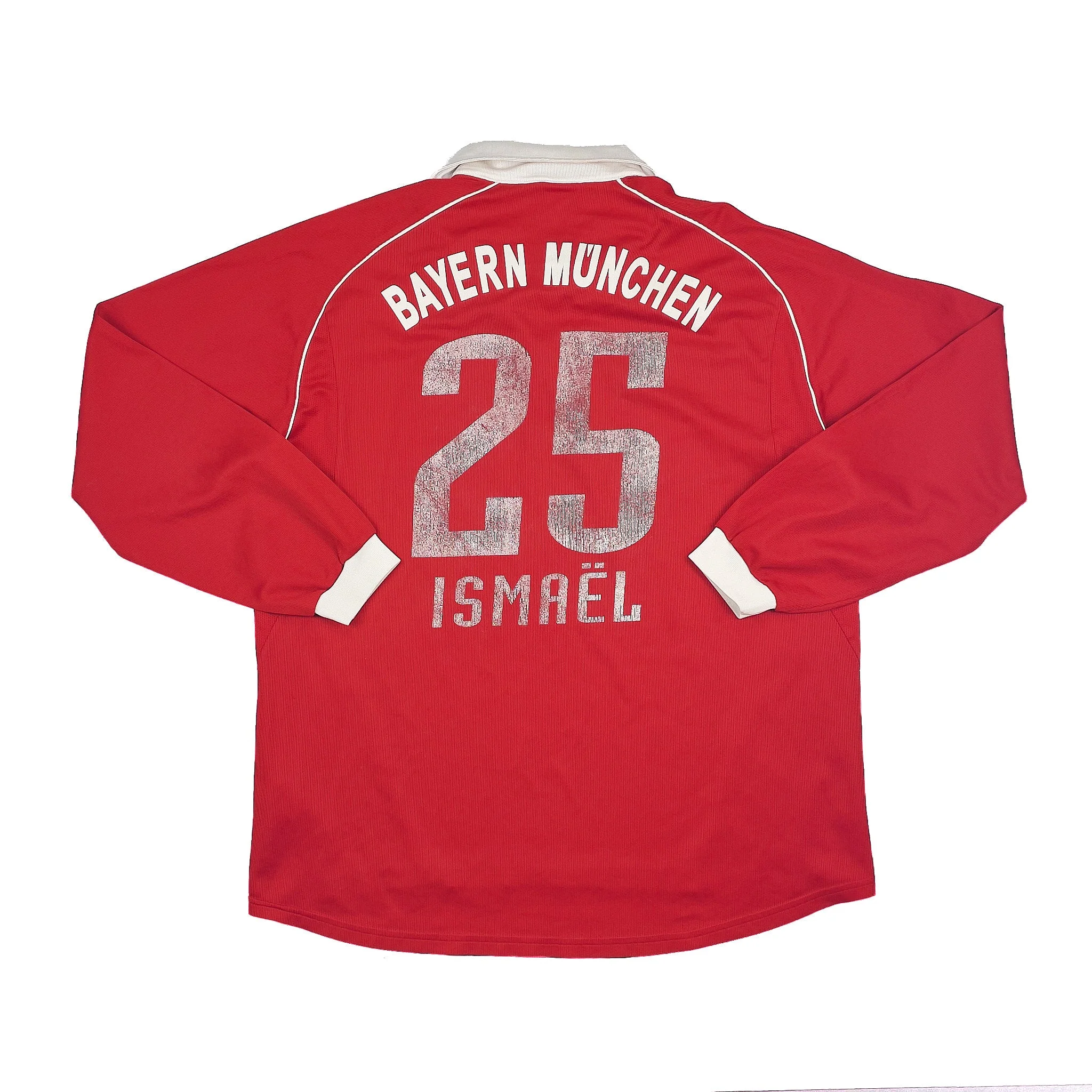 2005/06 Bayern Munich Ismael #25 *Match Issue* L/S Home Shirt (L) Adidas - Image 4