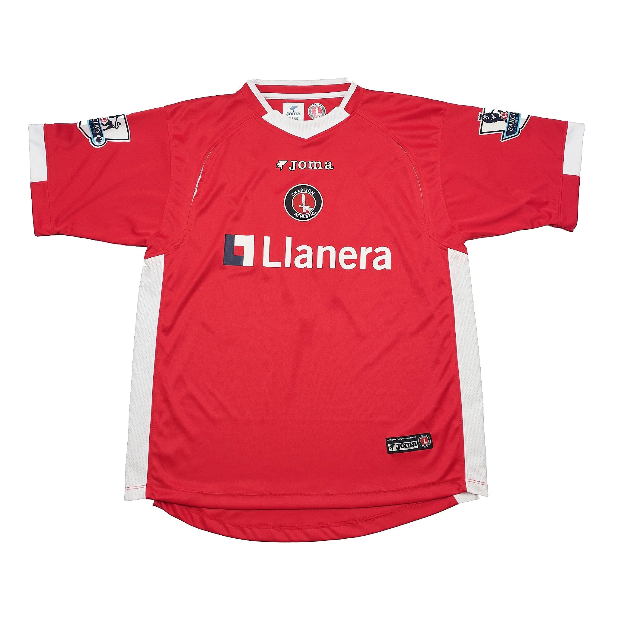2005/06 Charlton Athletic Sorondo #4 Home Shirt (S) Joma - Image 4