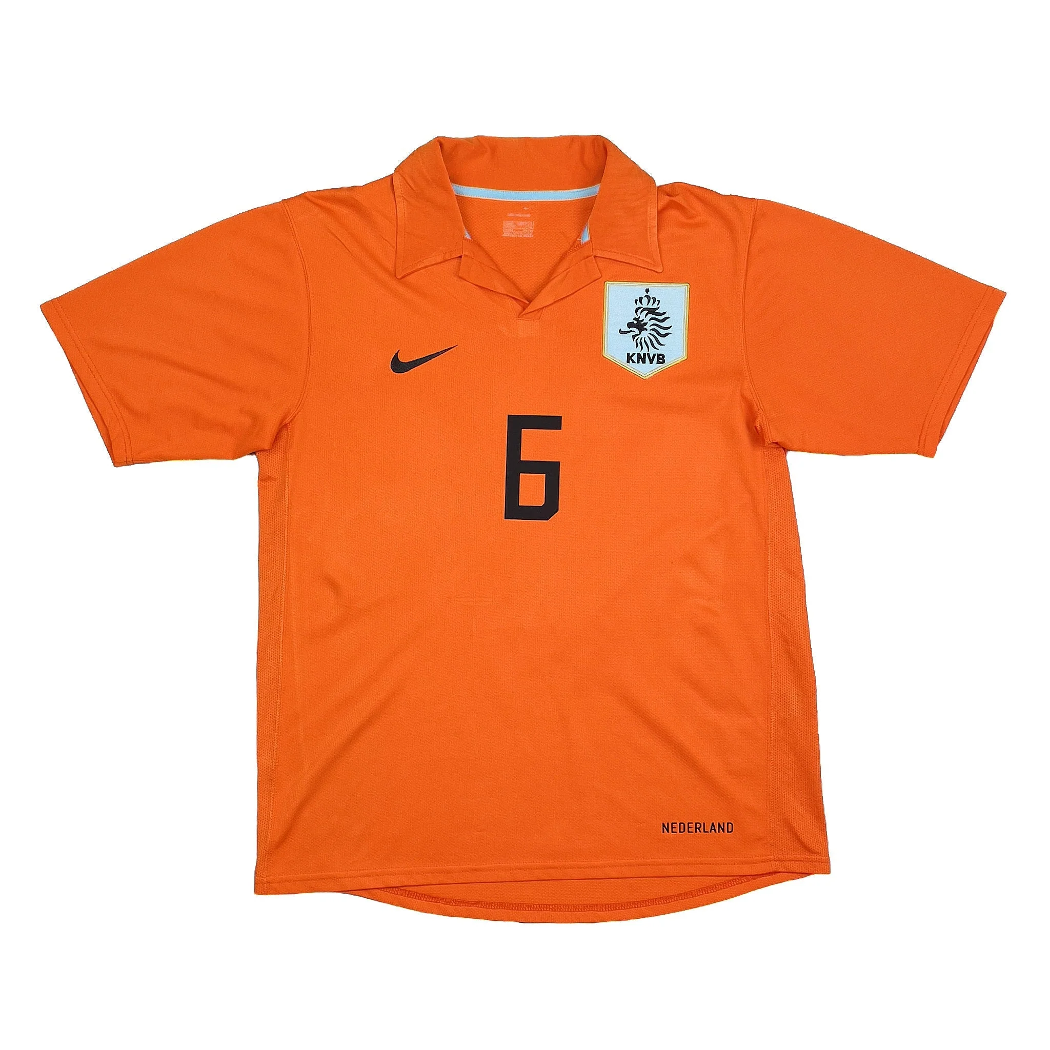 2006/08 Netherlands Landzaat #6 Home Shirt (M) Nike - Image 2