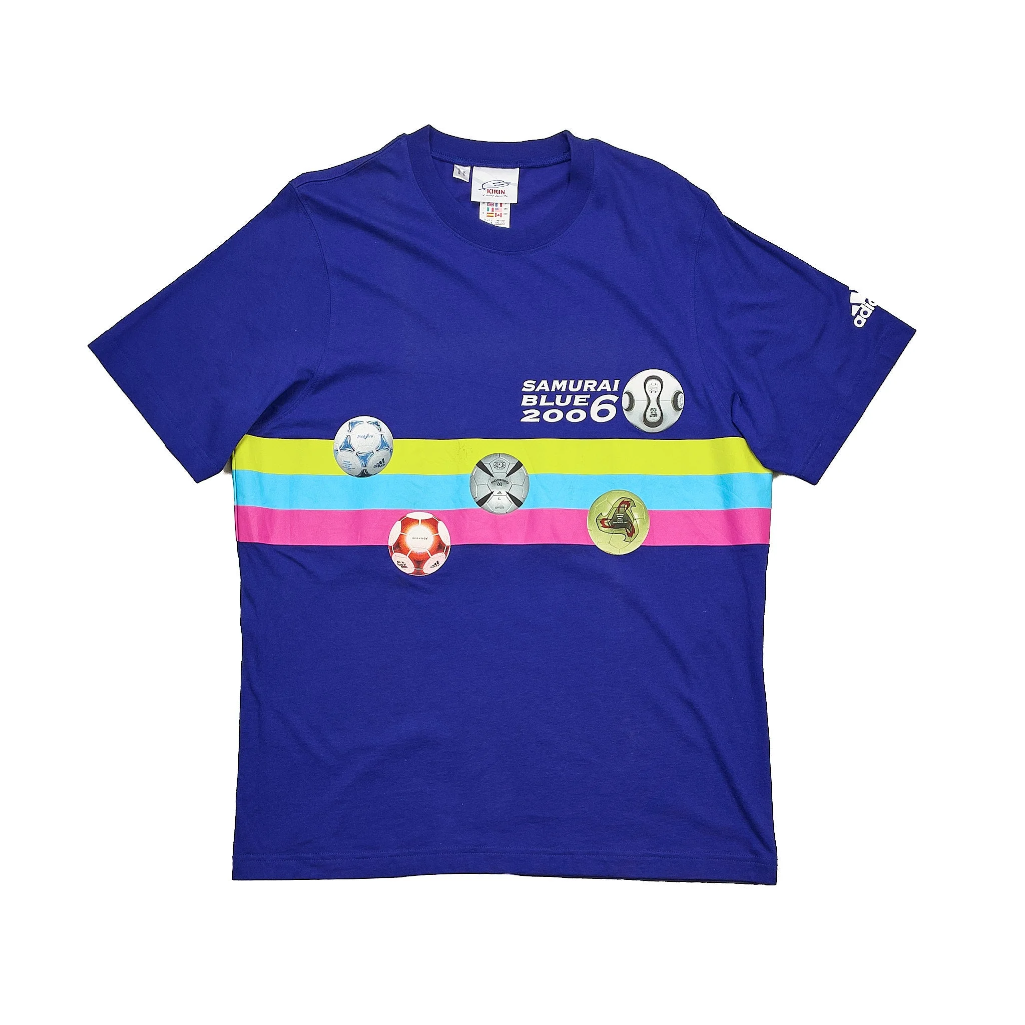 2006 Japan Adidas Samurai Blue Supporters Tee (M) - Image 3