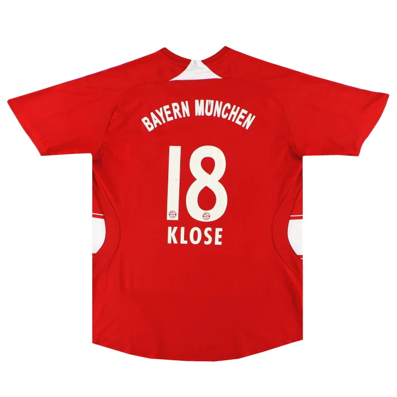 2007-08 Bayern Munich adidas Home Shirt Klose #18 M