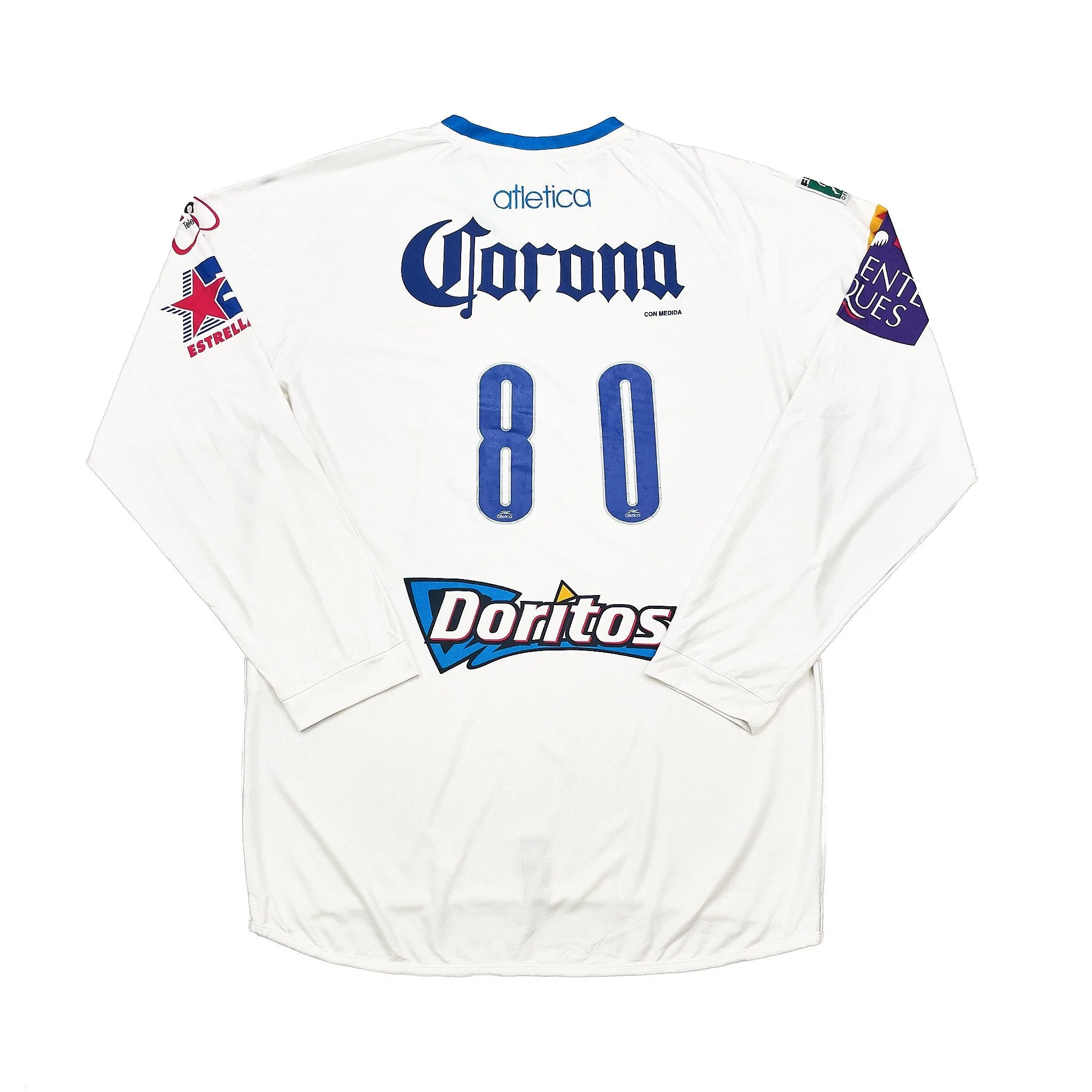 2007/08 Puebla #80 L/S Home Shirt (XL) Atletica - Image 2