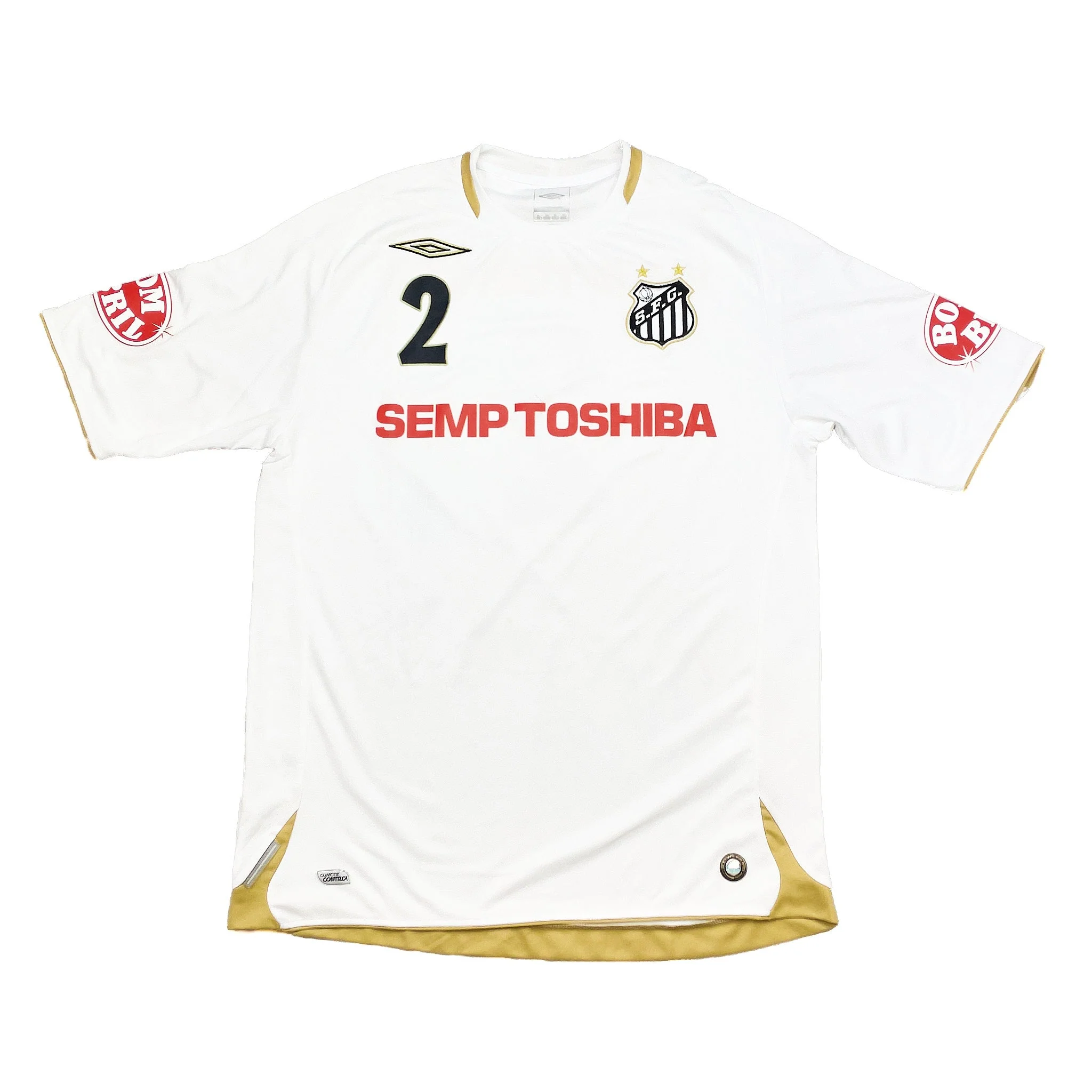 2007/08 Santos #2 Home Shirt (XL) Umbro - Image 5