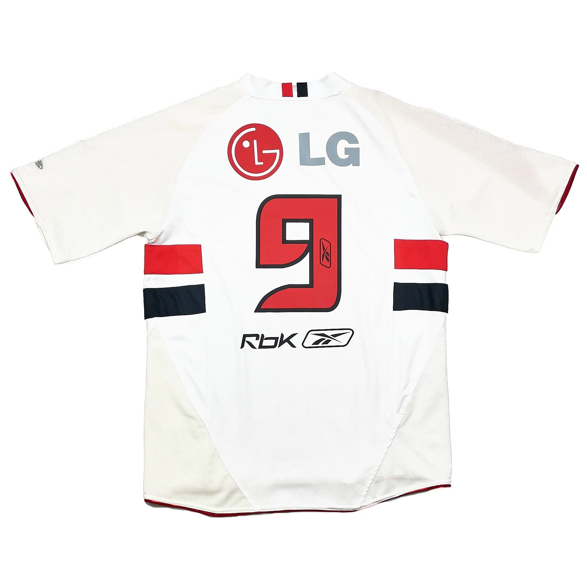 2007/08 Sao Paulo #9 Home Shirt (L) Reebok - Image 2