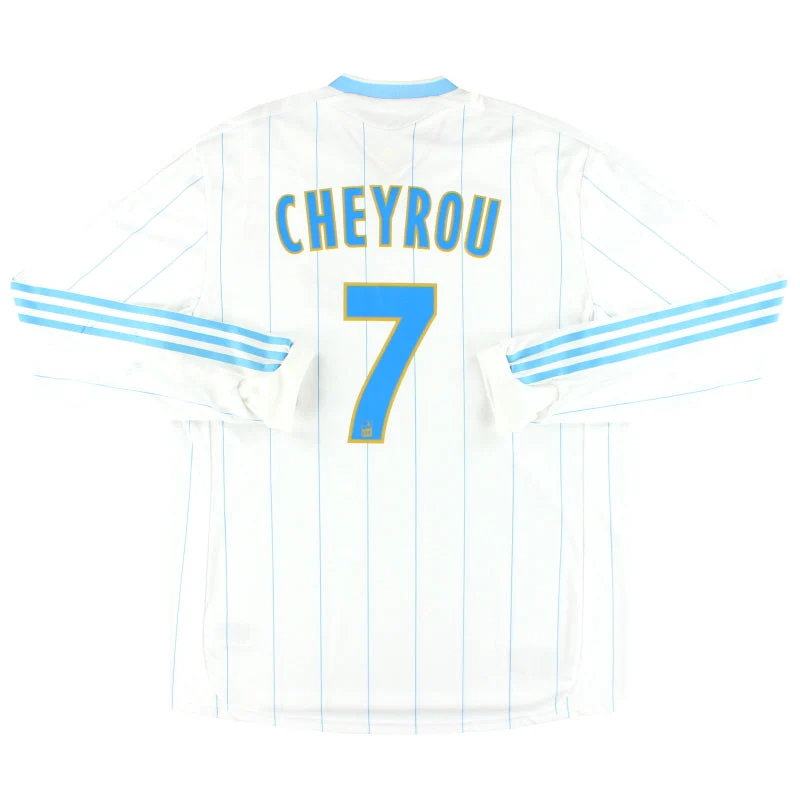 2009-10 Olympique Marseille adidas Player Issue Home Shirt Cheyrou #7 L/S *w/tags* XL