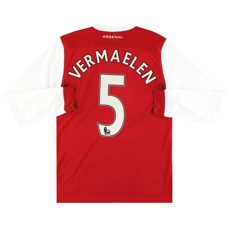2010-11 Arsenal Nike Home Shirt Vermaelen #5 L/S