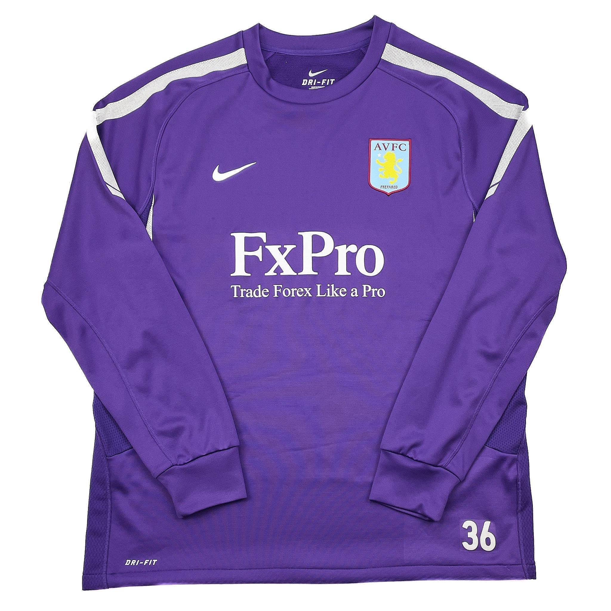 2010/11 Aston Villa #36 Player Issue Training Jumper (XL) Nike - Image 3