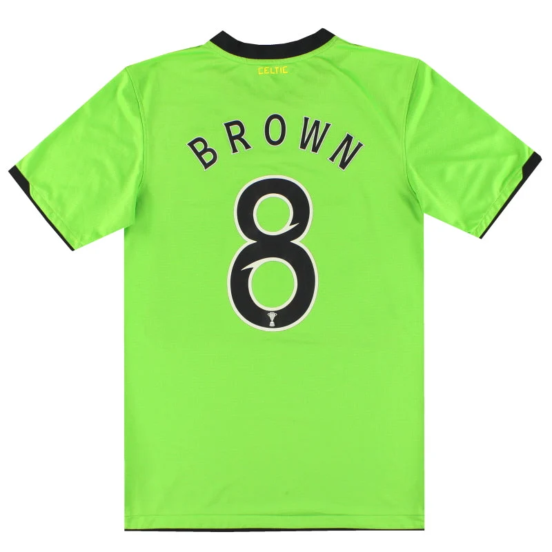 2010-11 Celtic Nike Away Shirt Brown #8 S