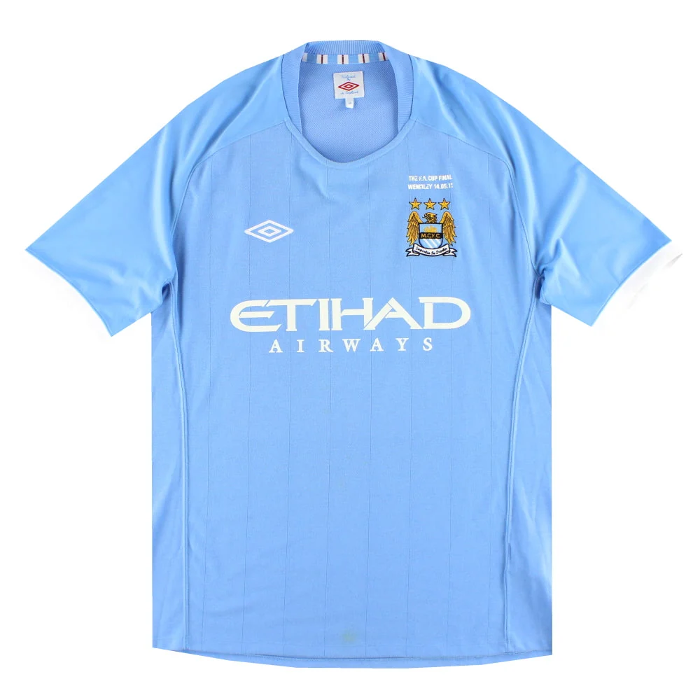 2010-11 Manchester City Umbro 'FA Cup' Home Shirt XL