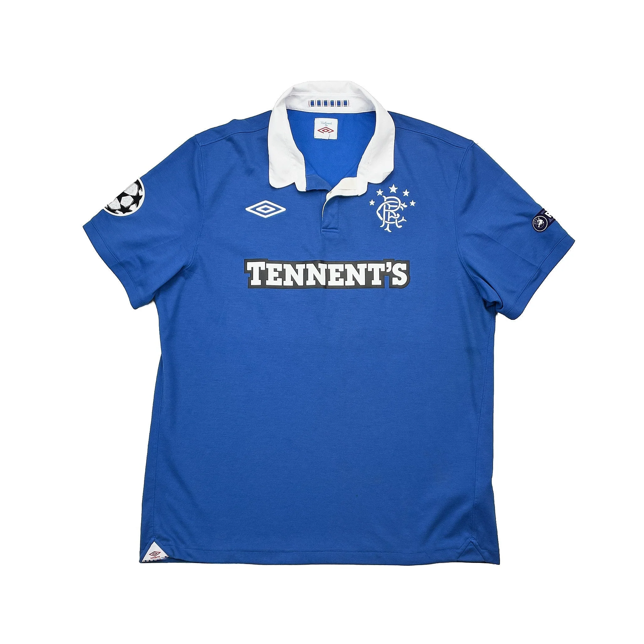 2010/11 Rangers Naismith #14 *Match Worn Vs Manchester United* C/L Home Shirt (L) Umbro - Image 2