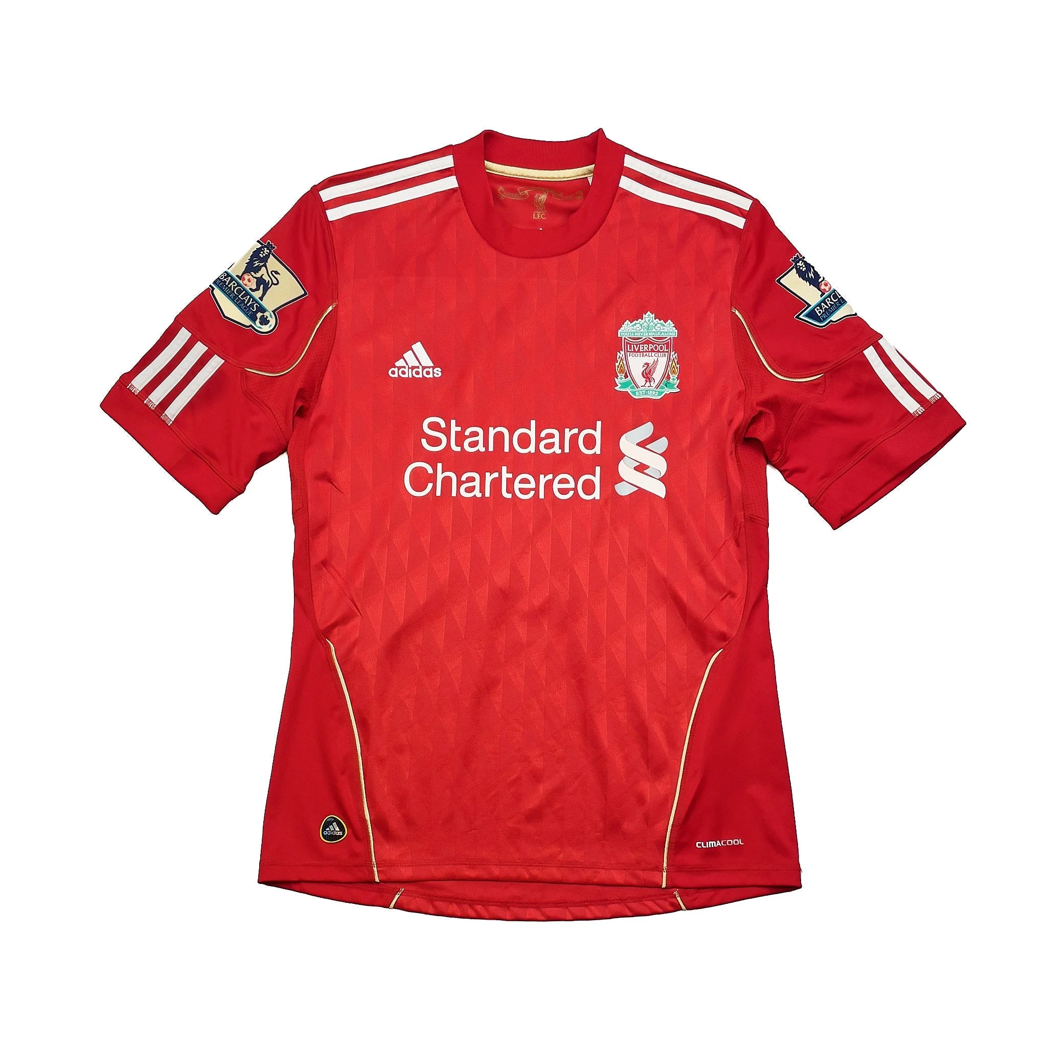 2010/12 Liverpool Gerrard #8 Home Shirt (S) Adidas - Image 2