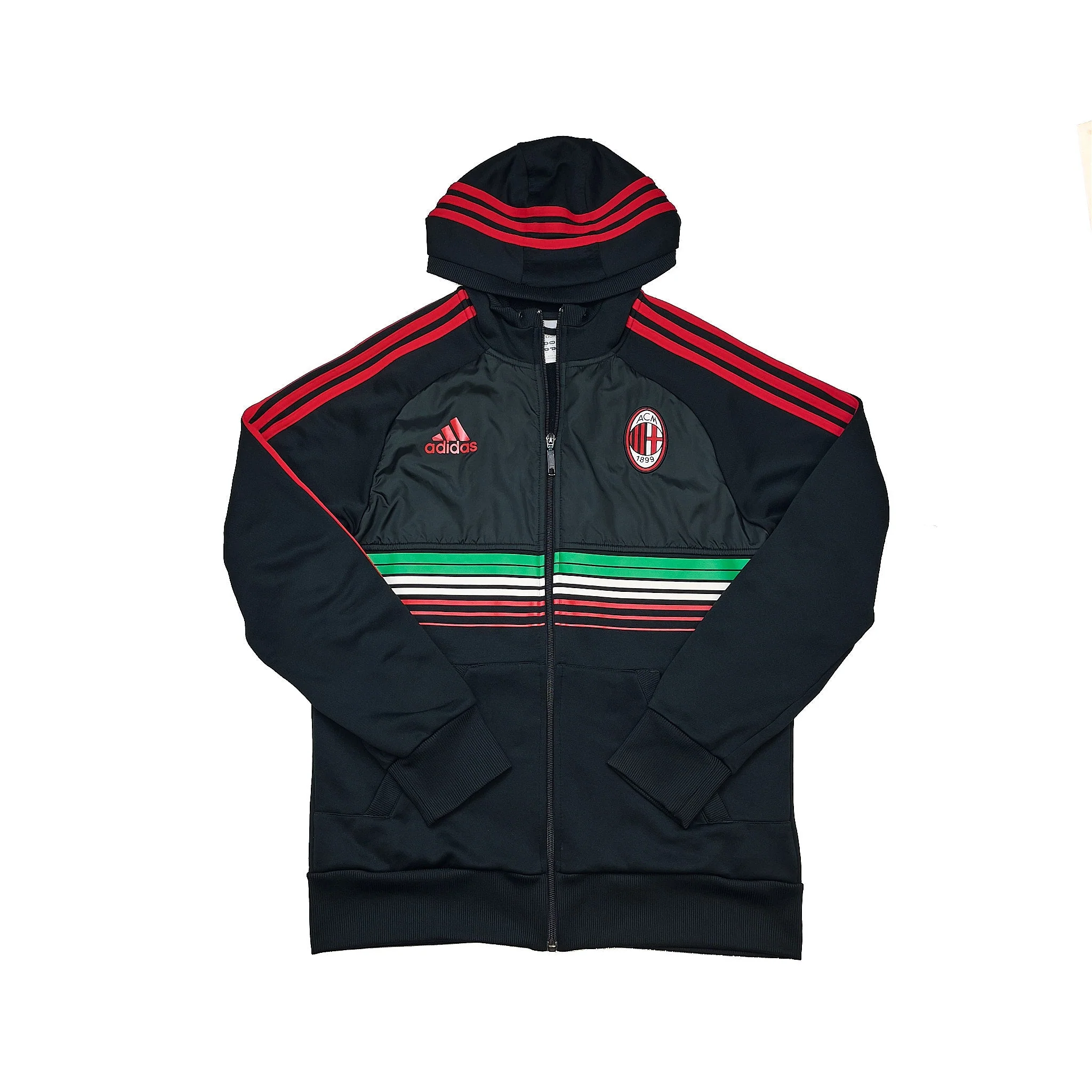 2012/13 AC Milan Hooded Track Jacket (M) Adidas - Image 3